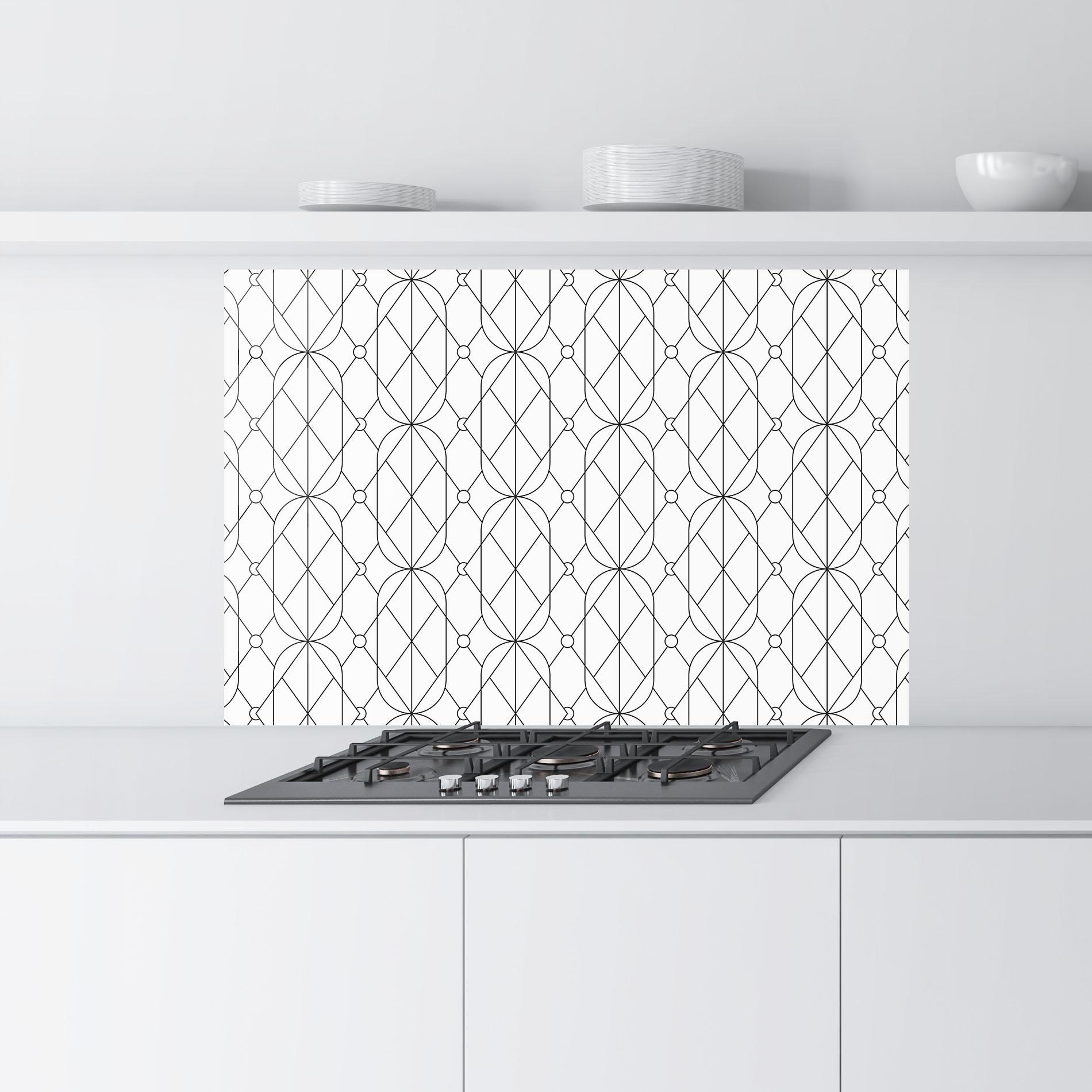 Konyhai üveg hátfal Geometric mockup 9