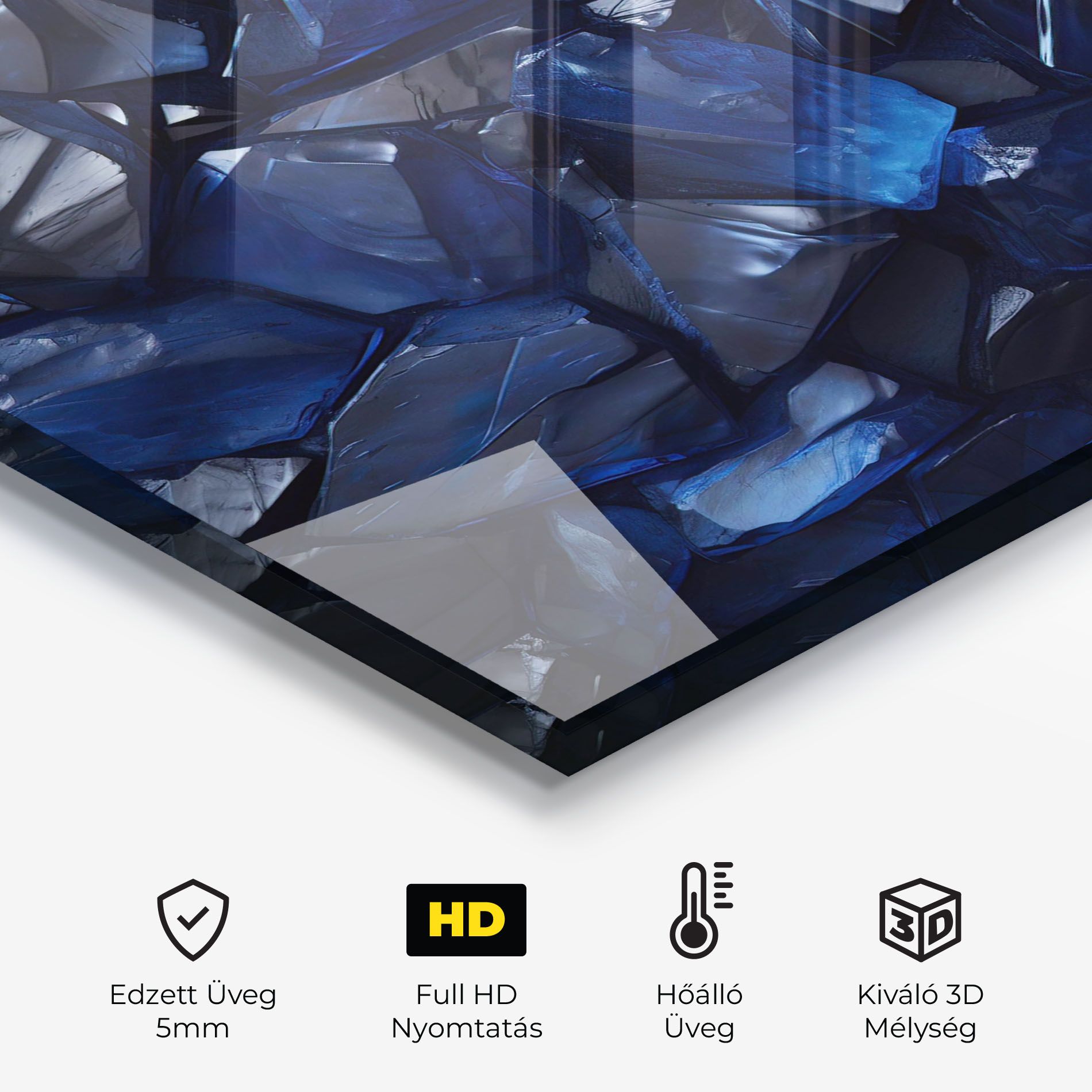 Blue Crystal Shape mockup 2