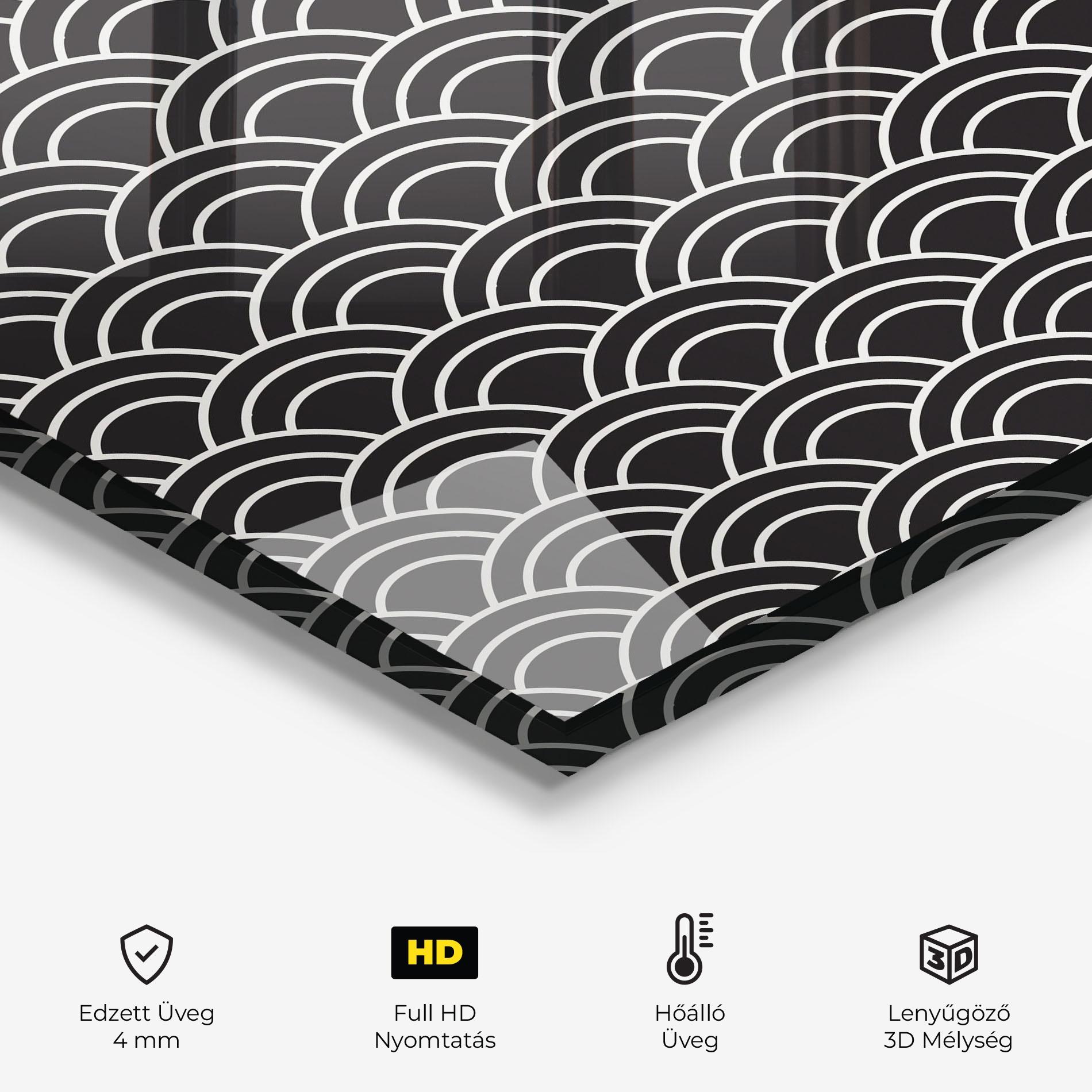 Konyhai üveg hátfal Semi Circle mockup 2