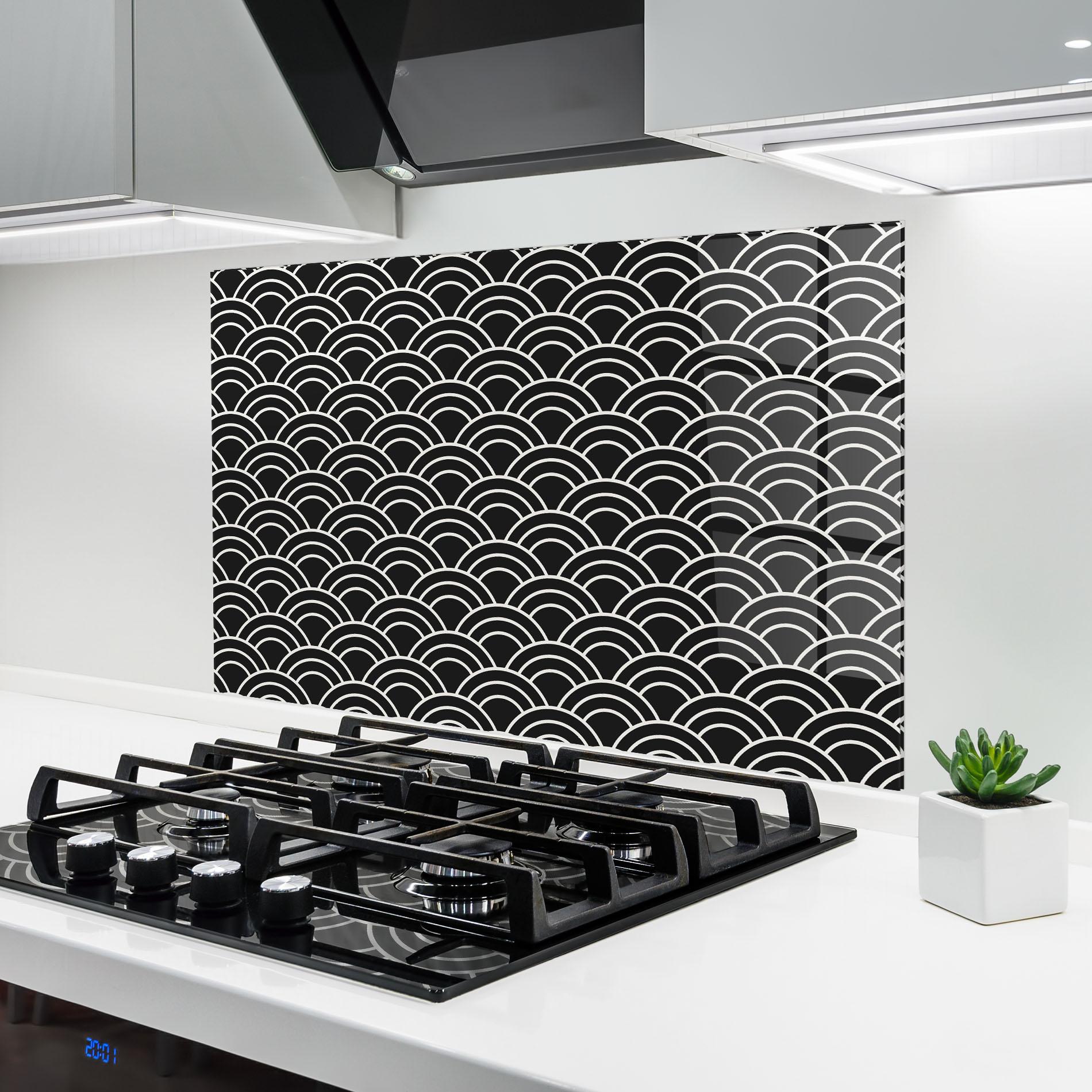 Konyhai üveg hátfal Semi Circle mockup 6