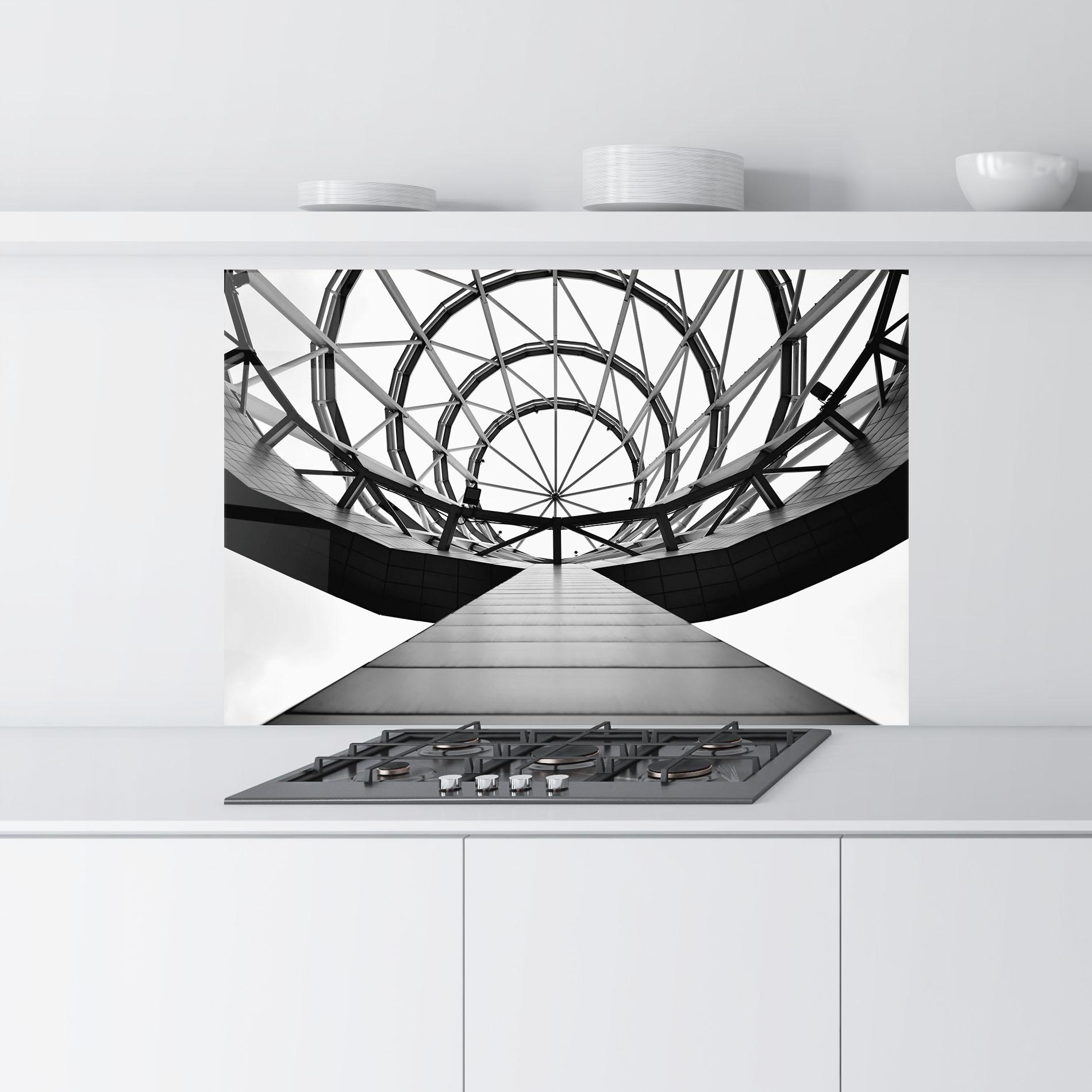 Konyhai üveg hátfal Circular Dome mockup 9