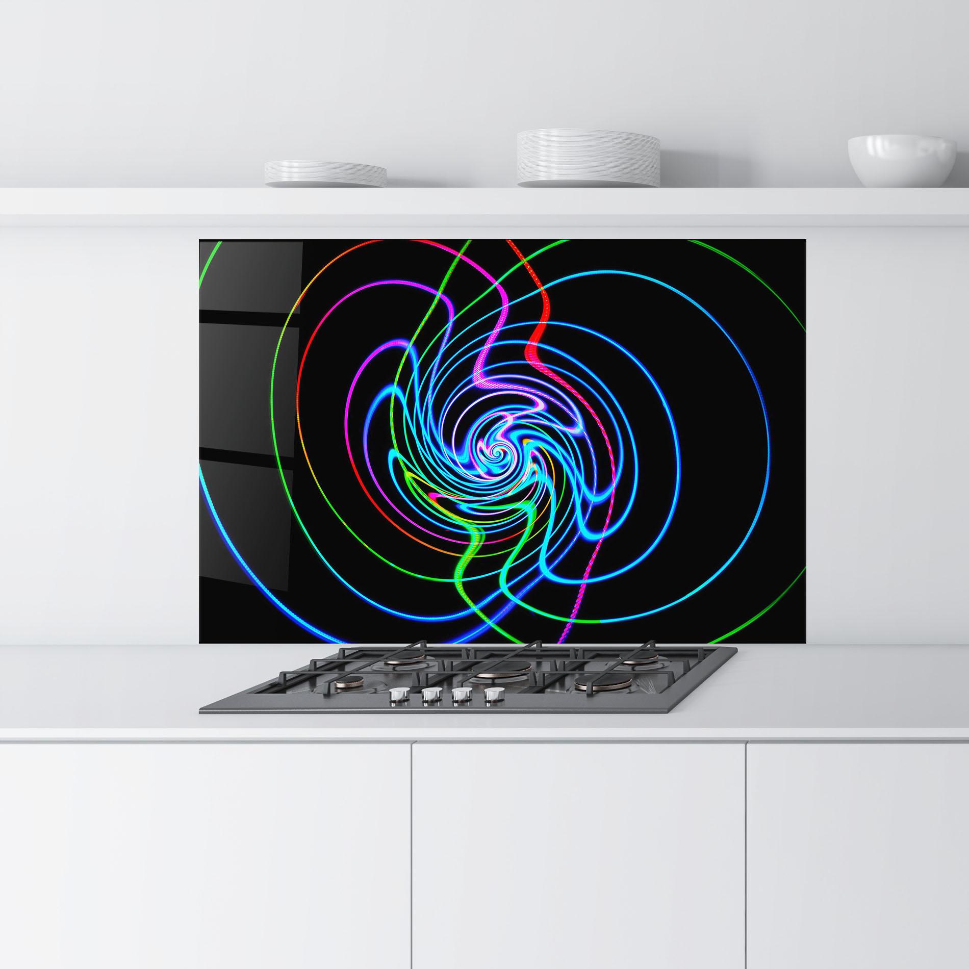 Konyhai üveg hátfal Mixed Lights mockup 9