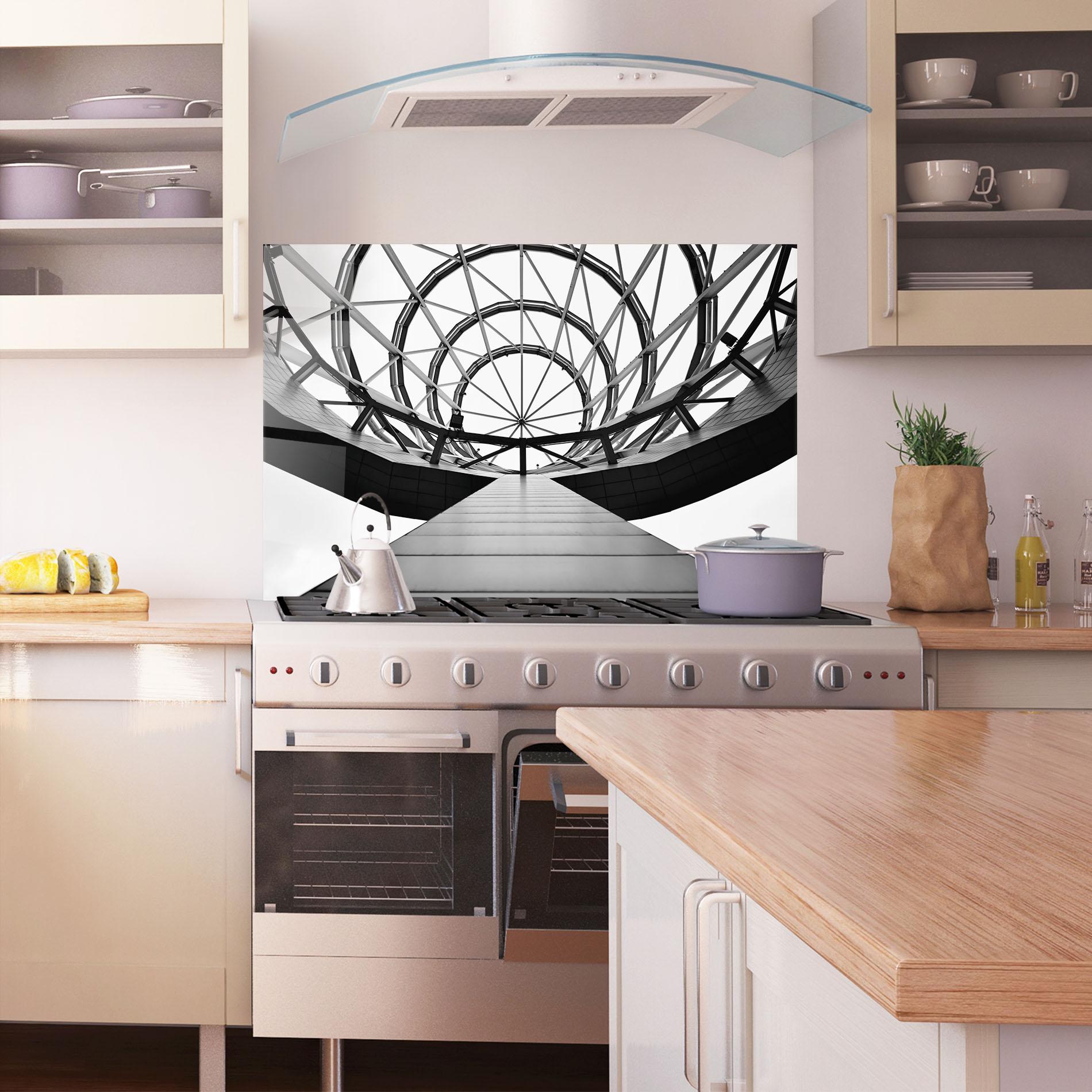 Konyhai üveg hátfal Circular Dome mockup 1