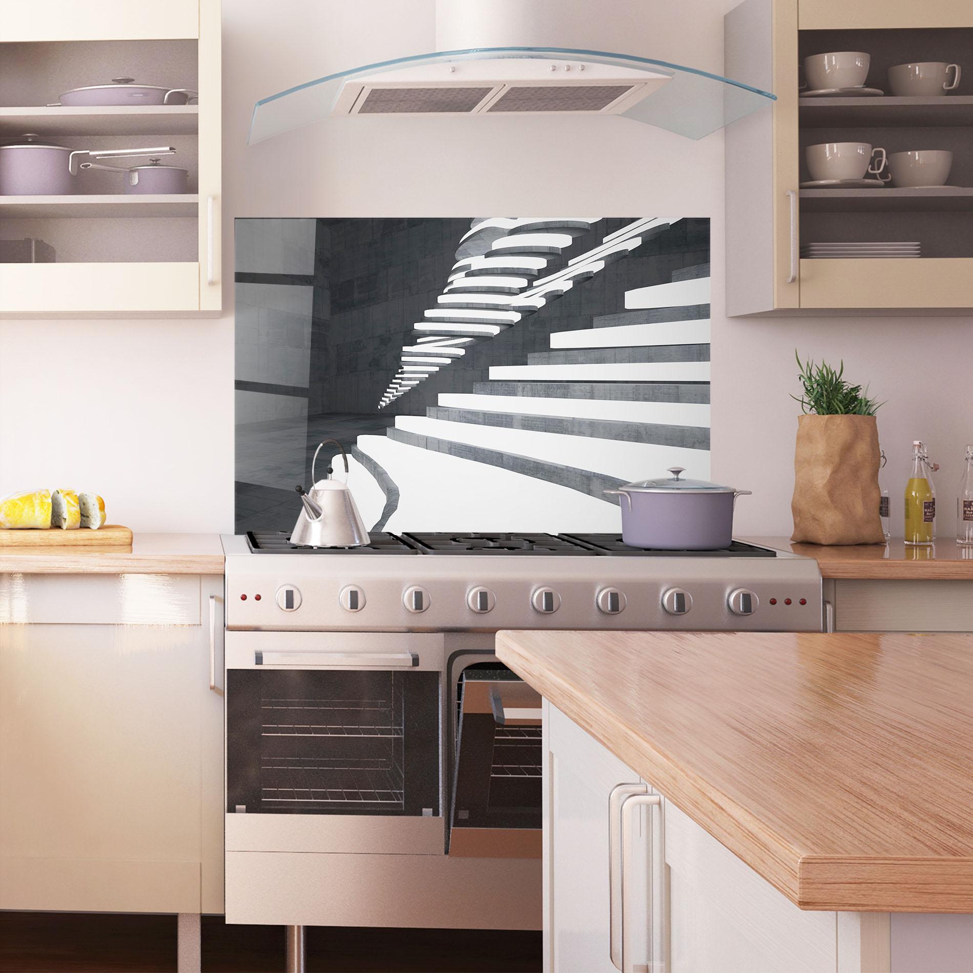 Konyhai üveg hátfal Concrete Architecture mockup 1