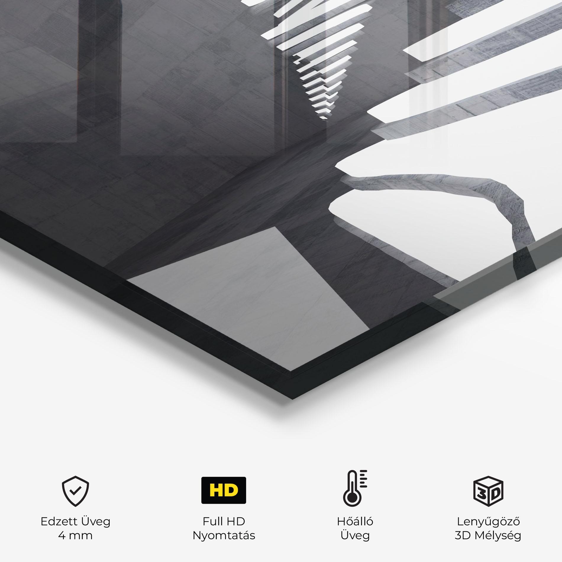 Konyhai üveg hátfal Concrete Architecture mockup 2