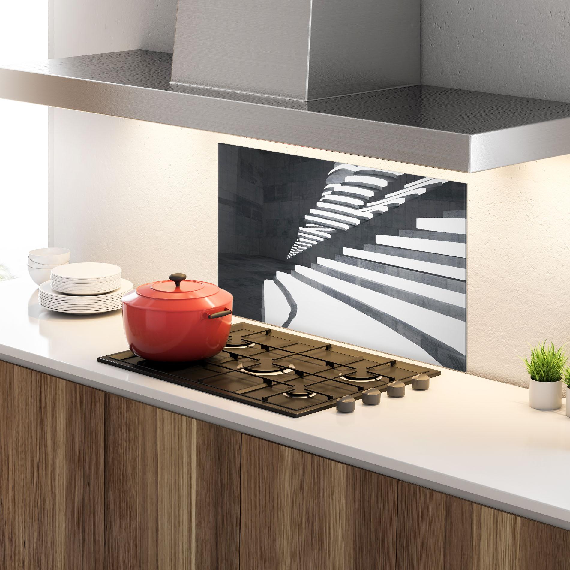 Konyhai üveg hátfal Concrete Architecture mockup 4