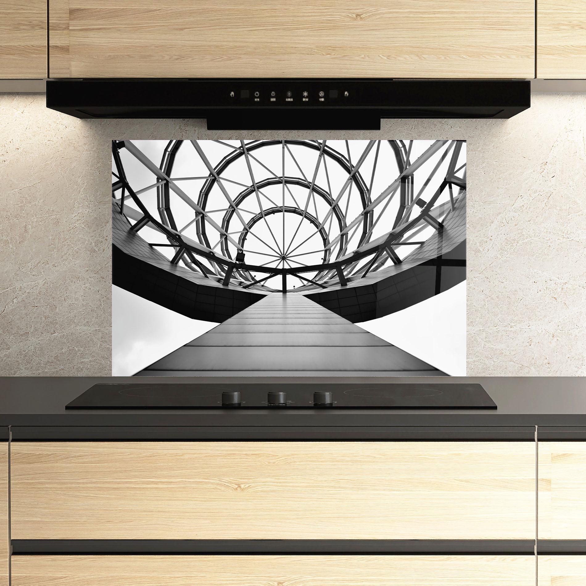 Konyhai üveg hátfal Circular Dome mockup 3