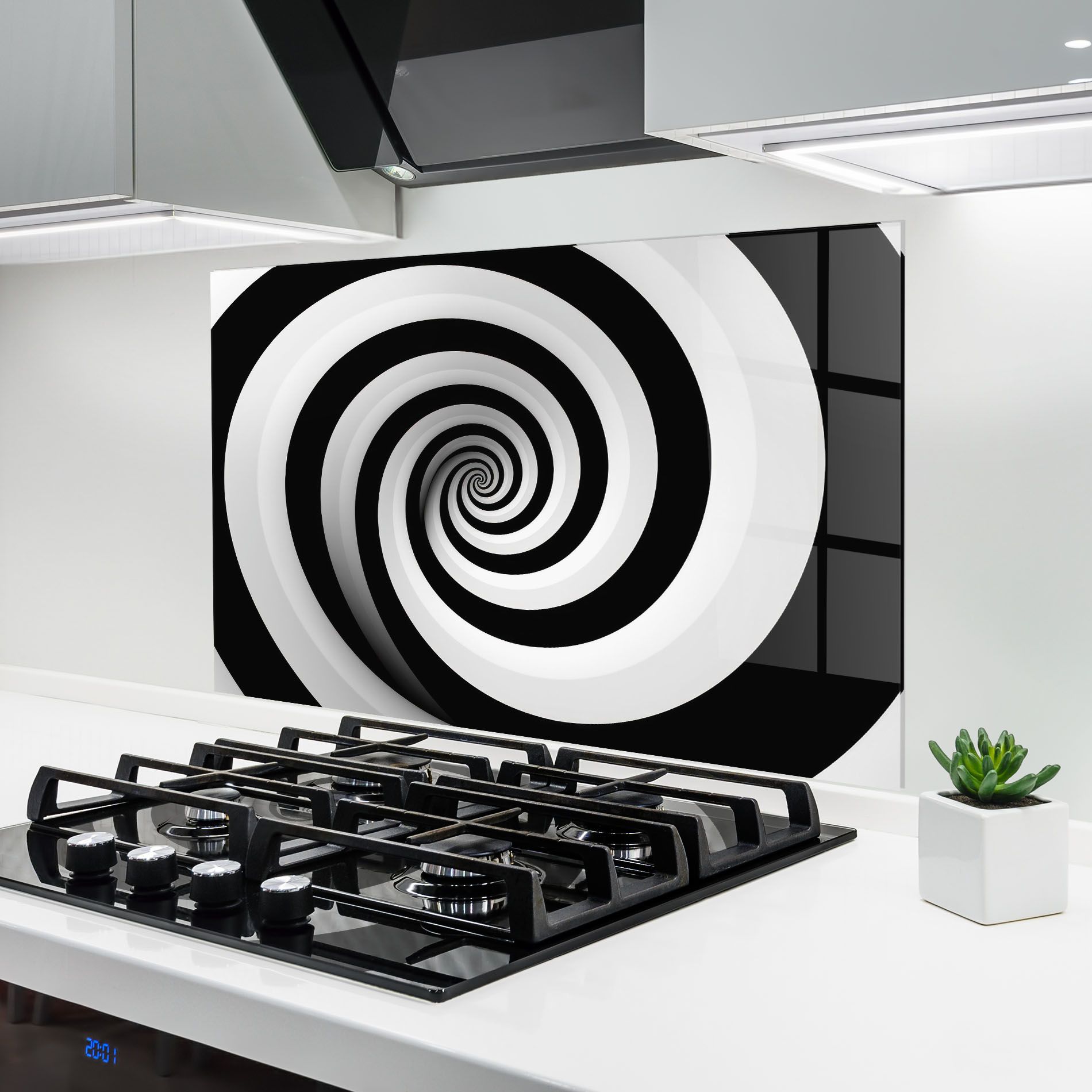Black White Spiral mockup 6