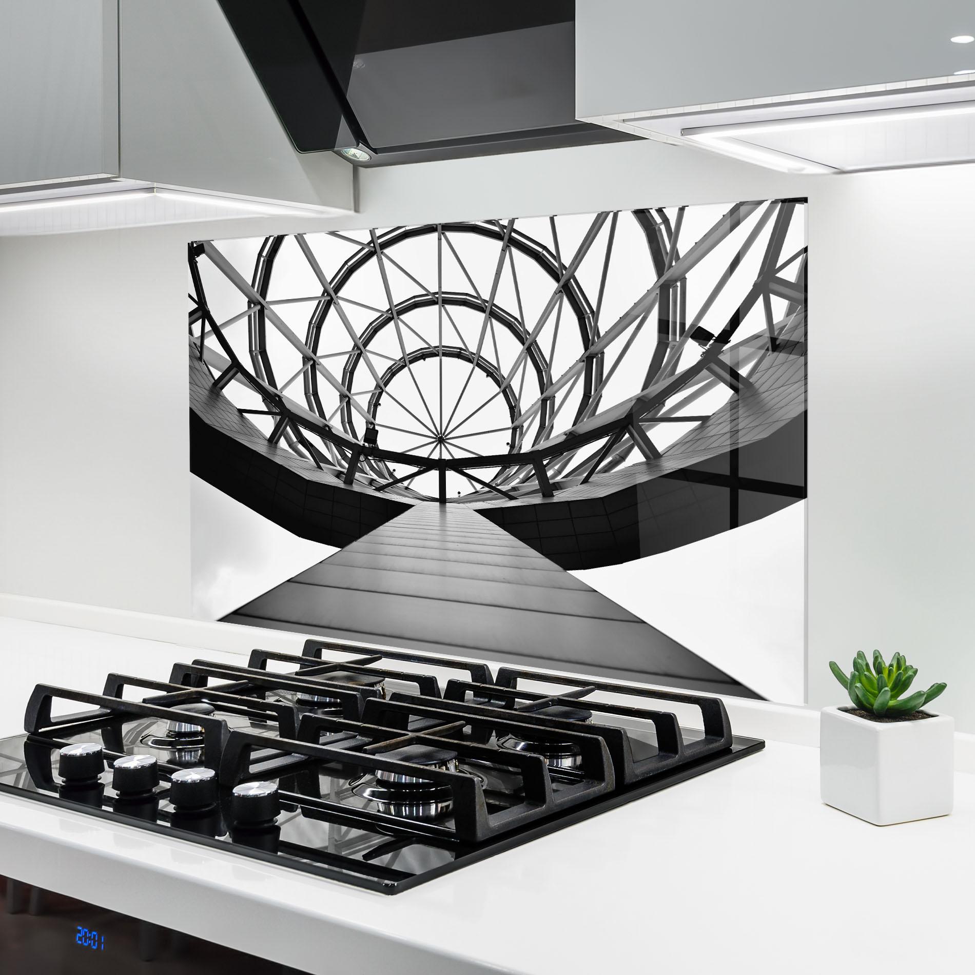 Konyhai üveg hátfal Circular Dome mockup 6