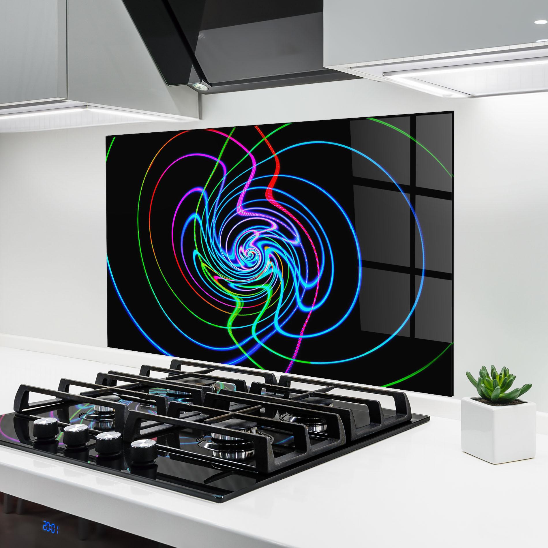 Konyhai üveg hátfal Mixed Lights mockup 6