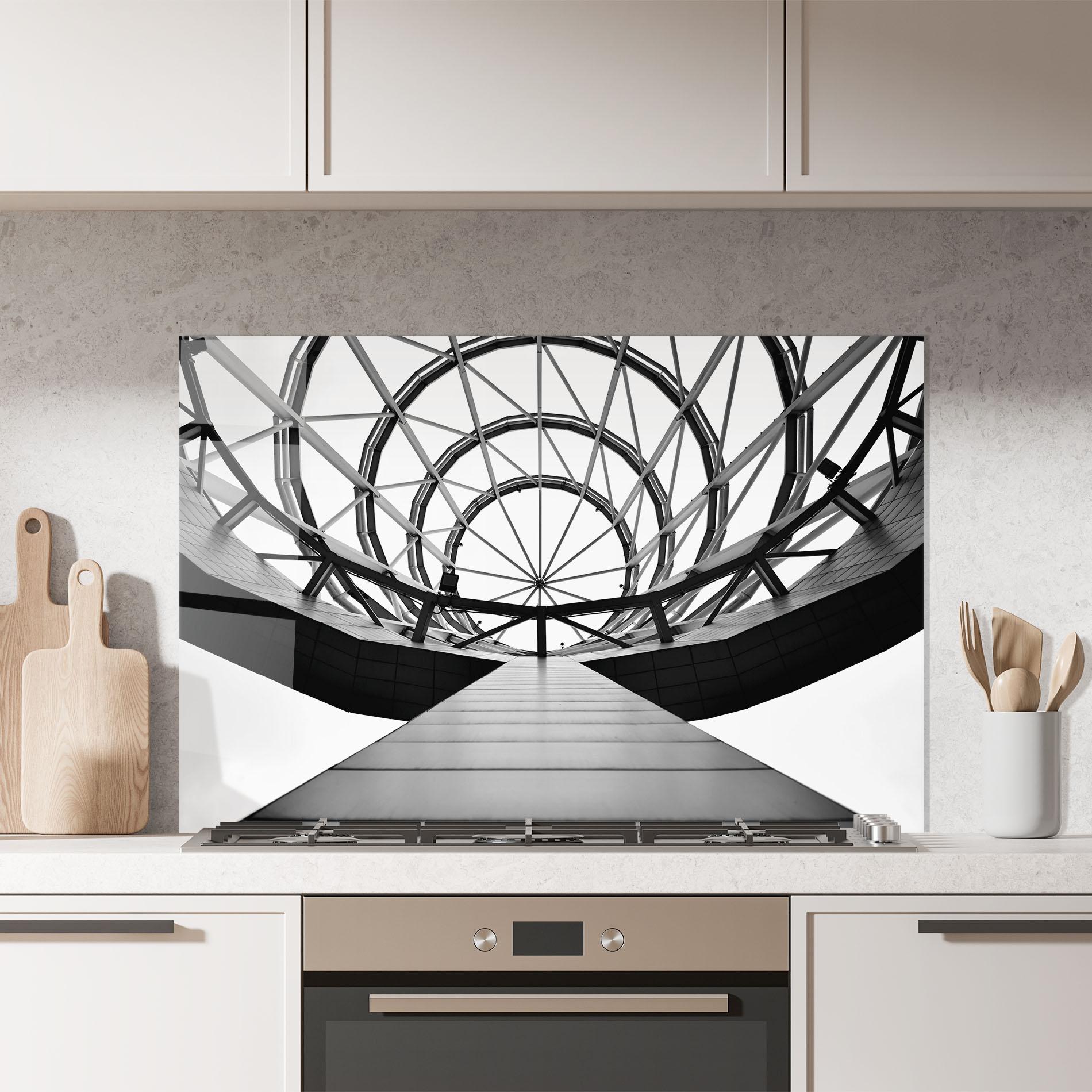 Konyhai üveg hátfal Circular Dome mockup 7