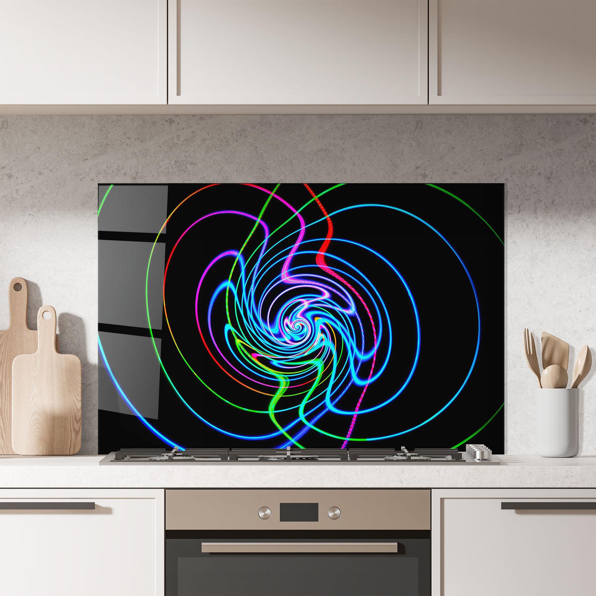 Konyhai üveg hátfal Mixed Lights mockup 7