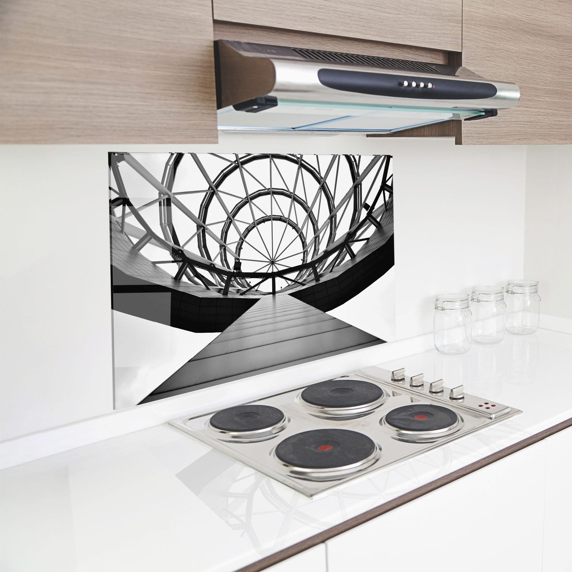 Konyhai üveg hátfal Circular Dome mockup 8