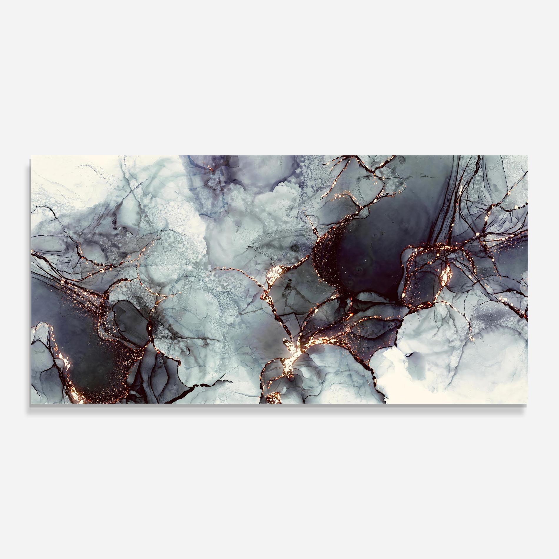 Konyhai üveg hátfal Abstract Gold Path mockup 0