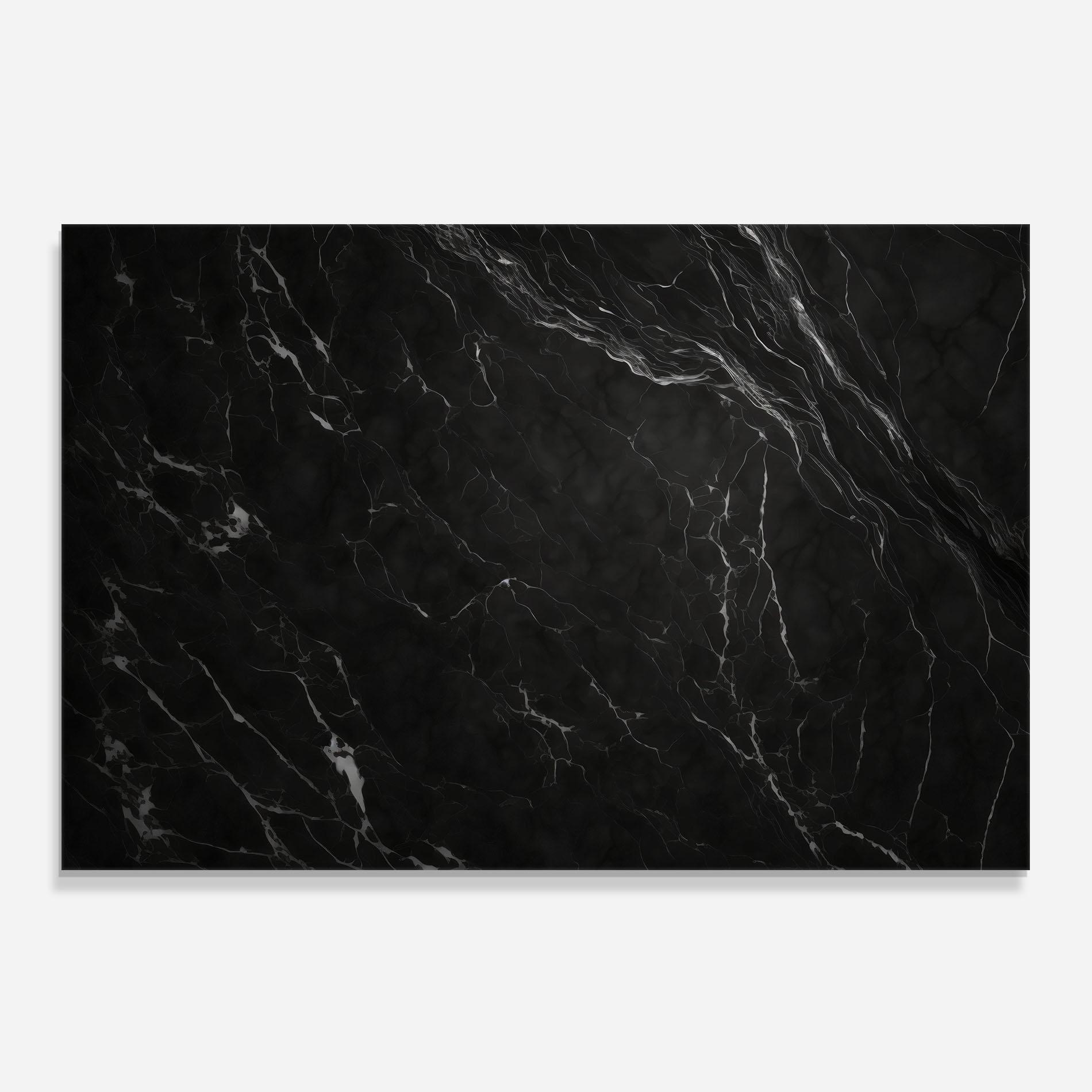 Konyhai üveg hátfal Black Marble mockup 0