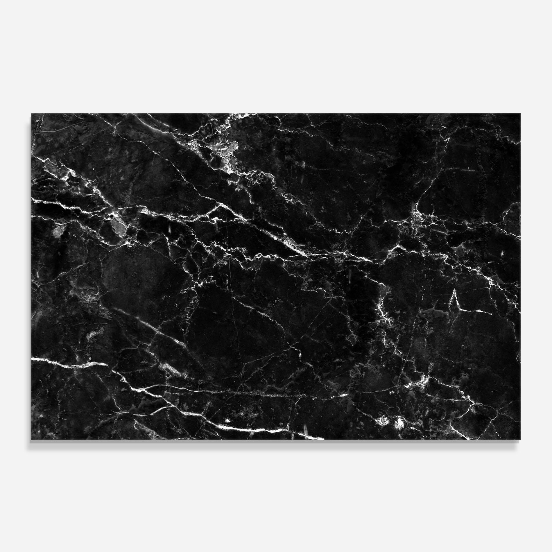 Konyhai üveg hátfal Black White Marble mockup 0