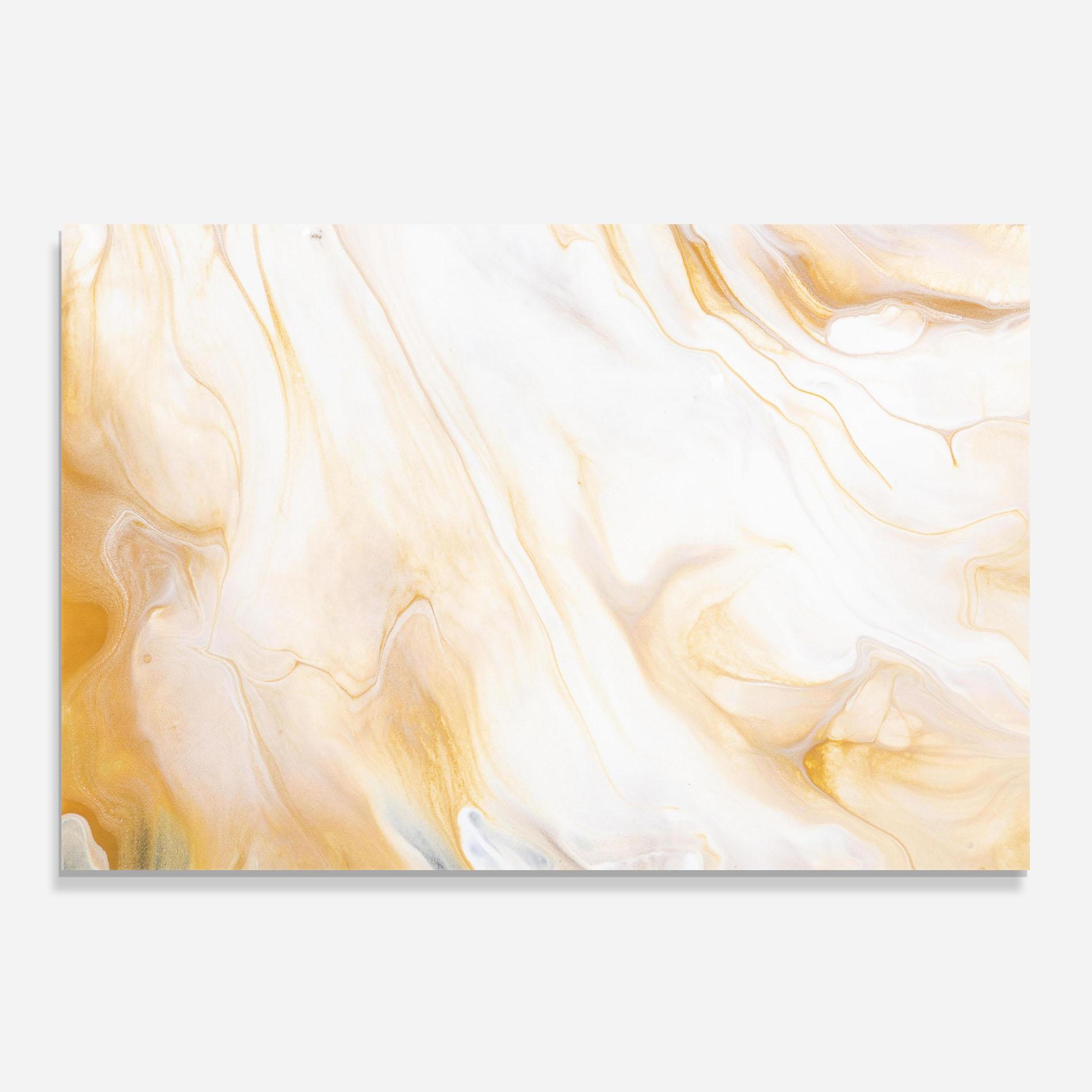 Konyhai üveg hátfal White Yellow Marble mockup 0