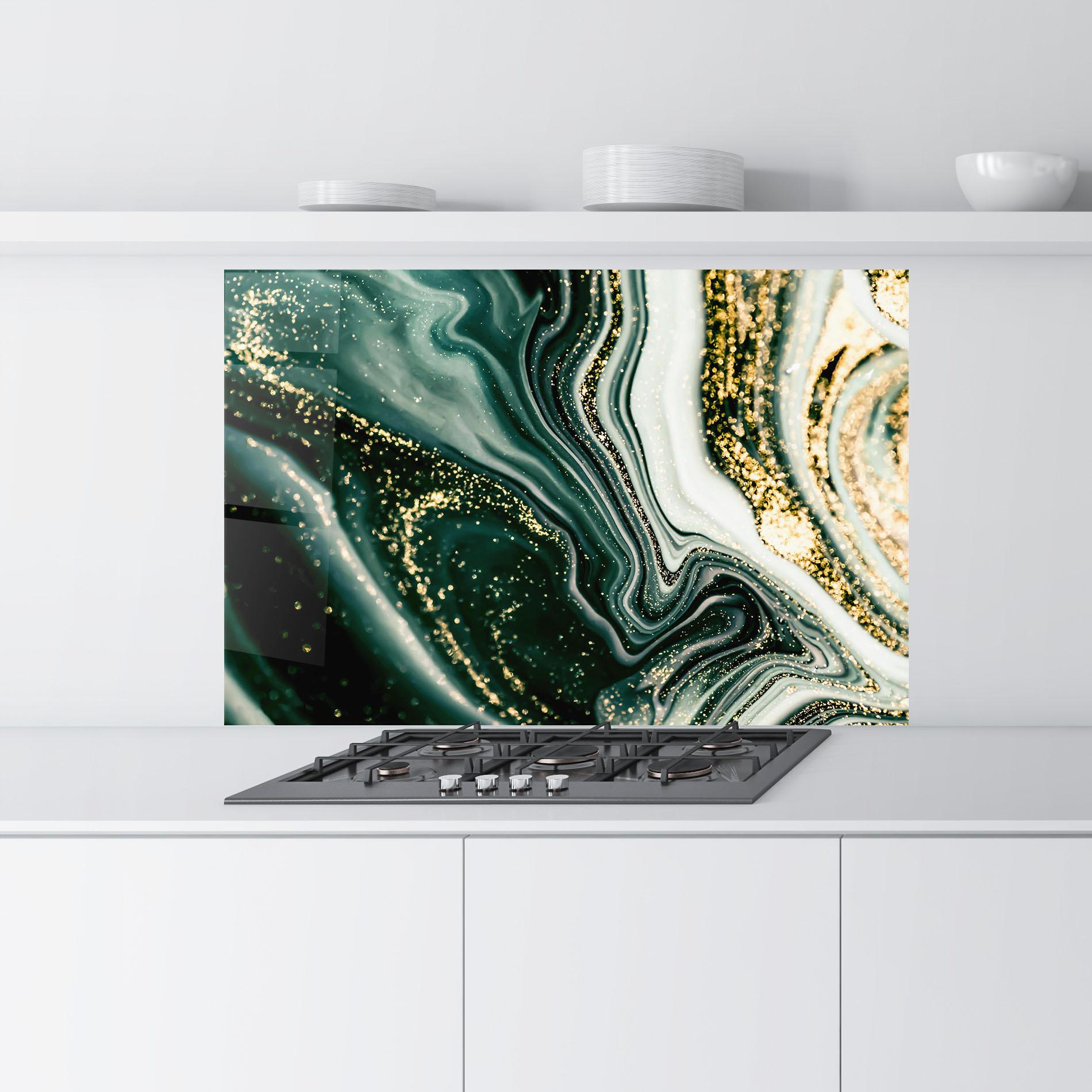 Konyhai üveg hátfal Abstract Shades mockup 9