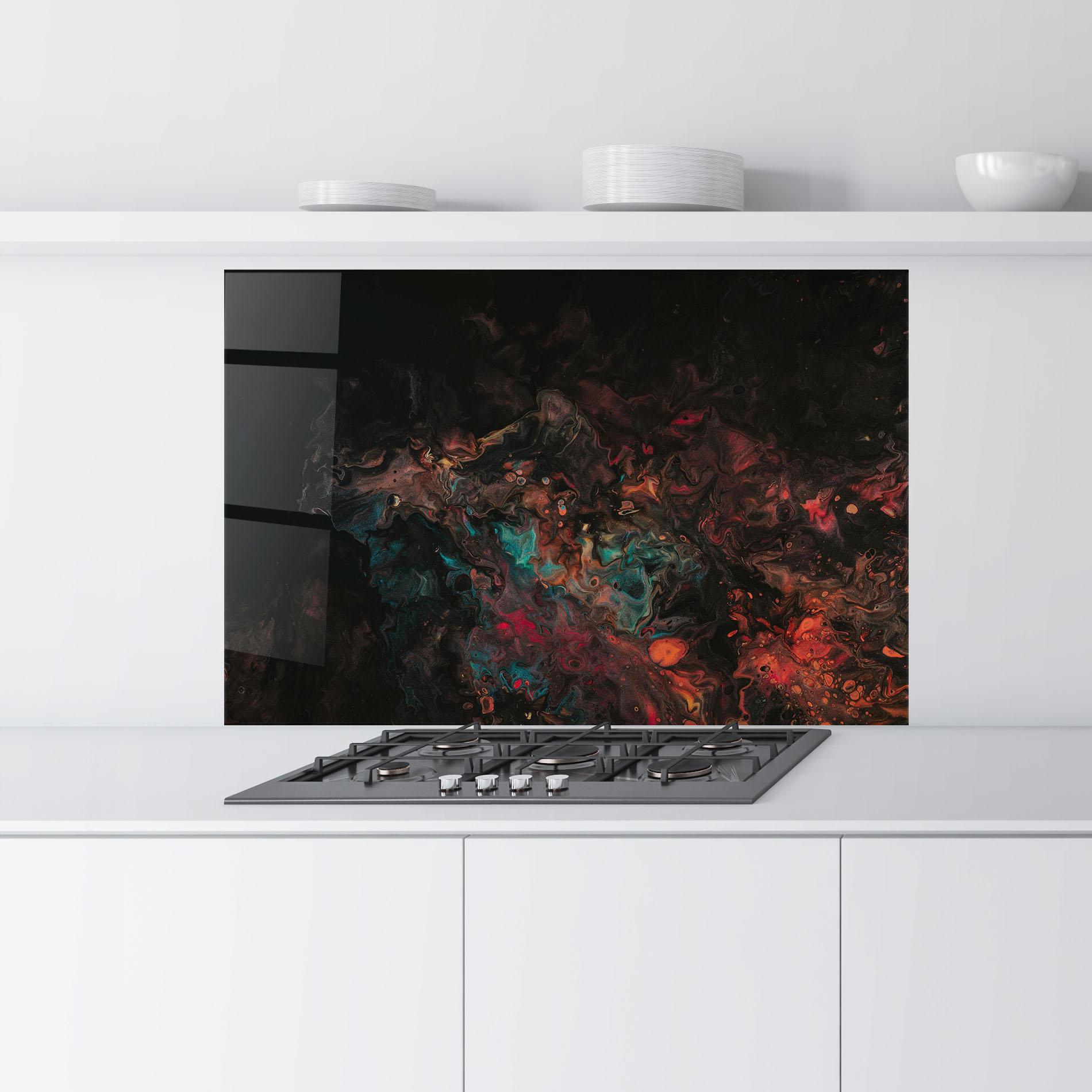 Konyhai üveg hátfal Dark Abstract mockup 9
