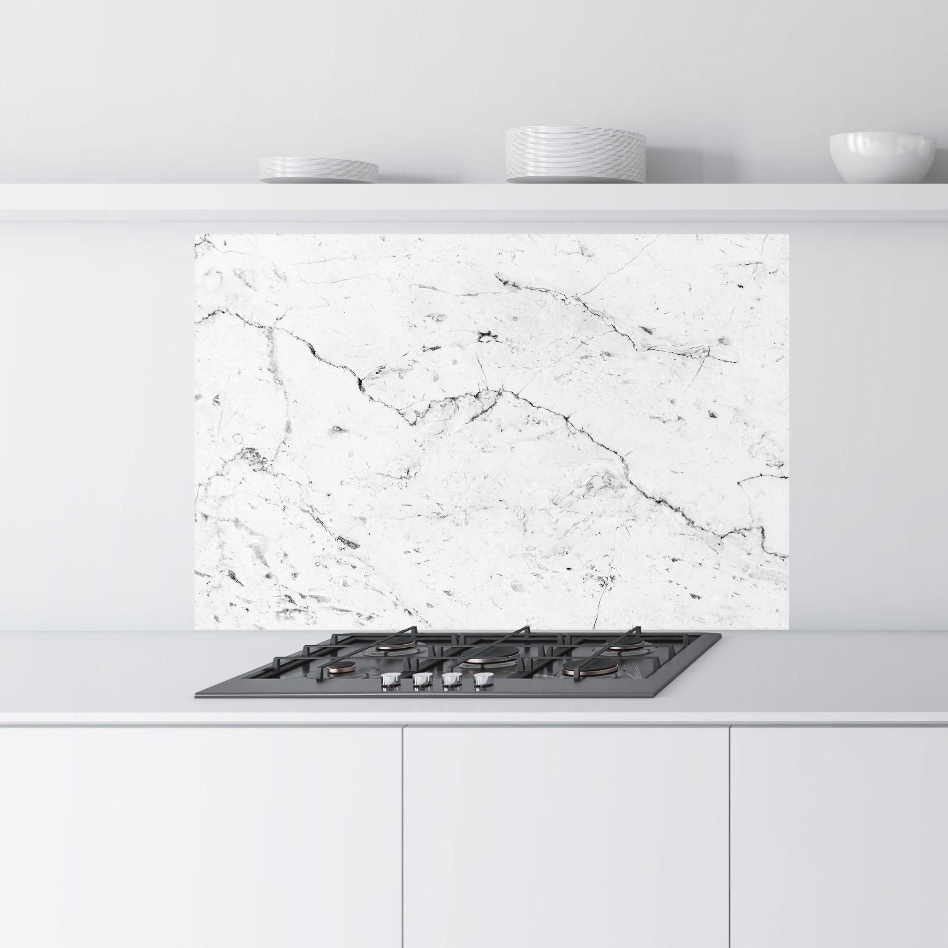 Konyhai üveg hátfal Light Green Dark Lines mockup 9