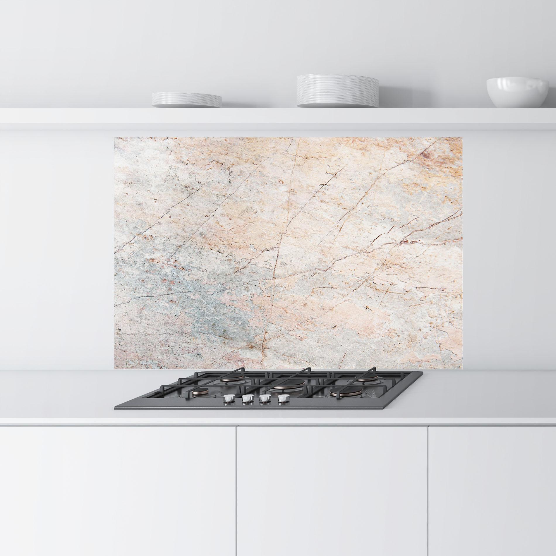 Konyhai üveg hátfal Light Pink Grey mockup 9