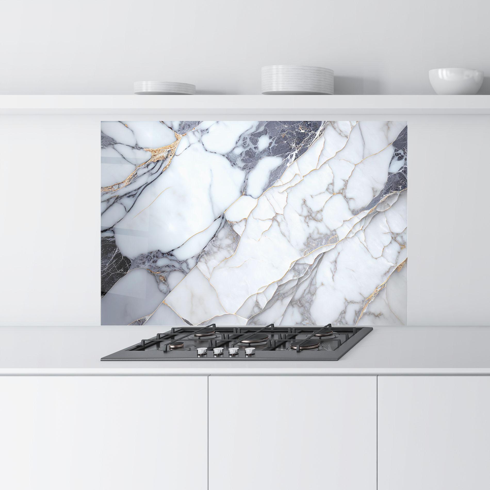 Konyhai üveg hátfal Marble Glass mockup 9