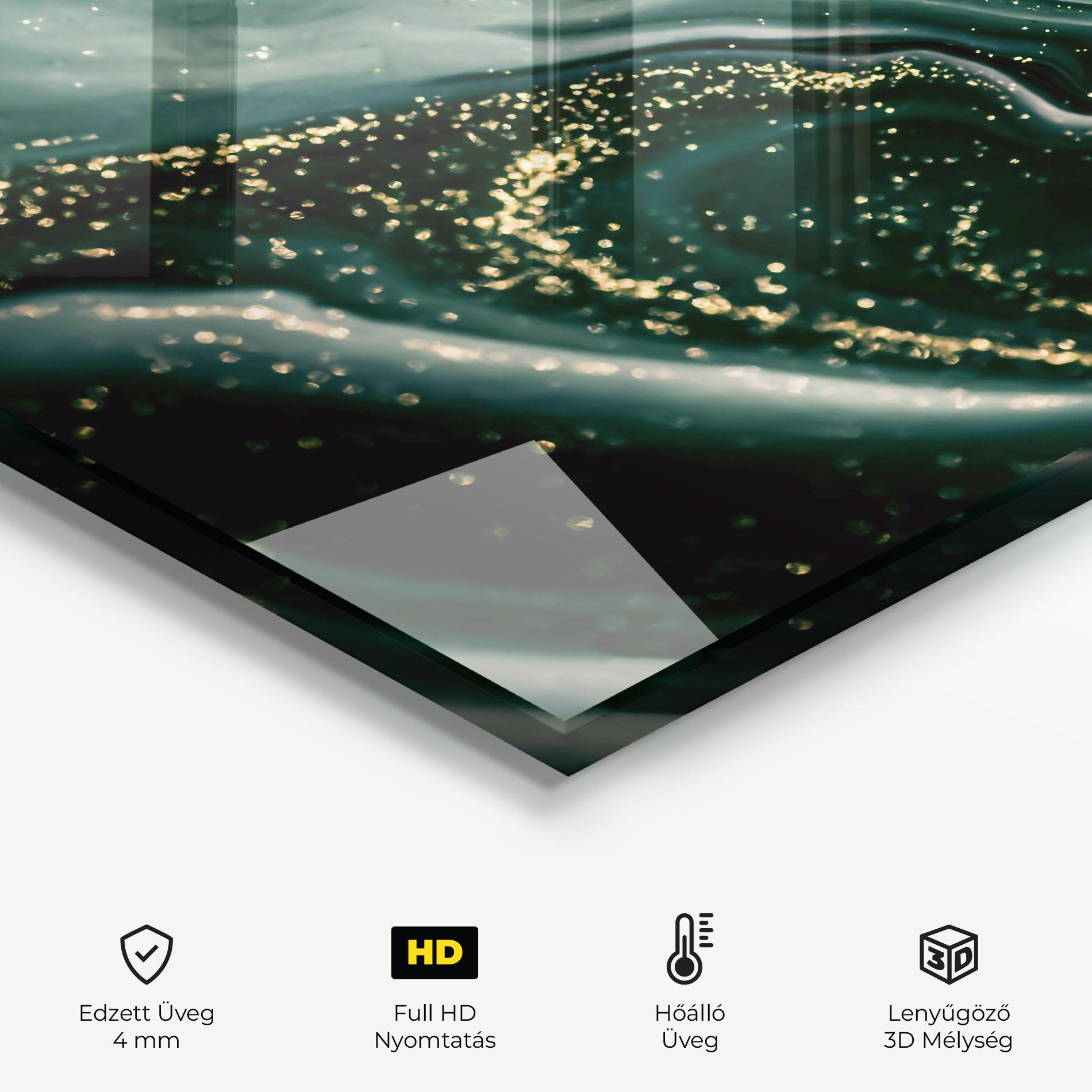 Konyhai üveg hátfal Abstract Shades mockup 2