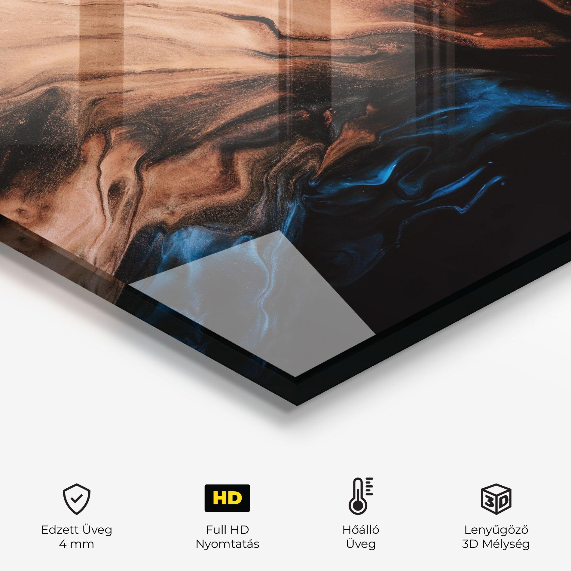 Konyhai üveg hátfal Dark Flame Abstract mockup 2