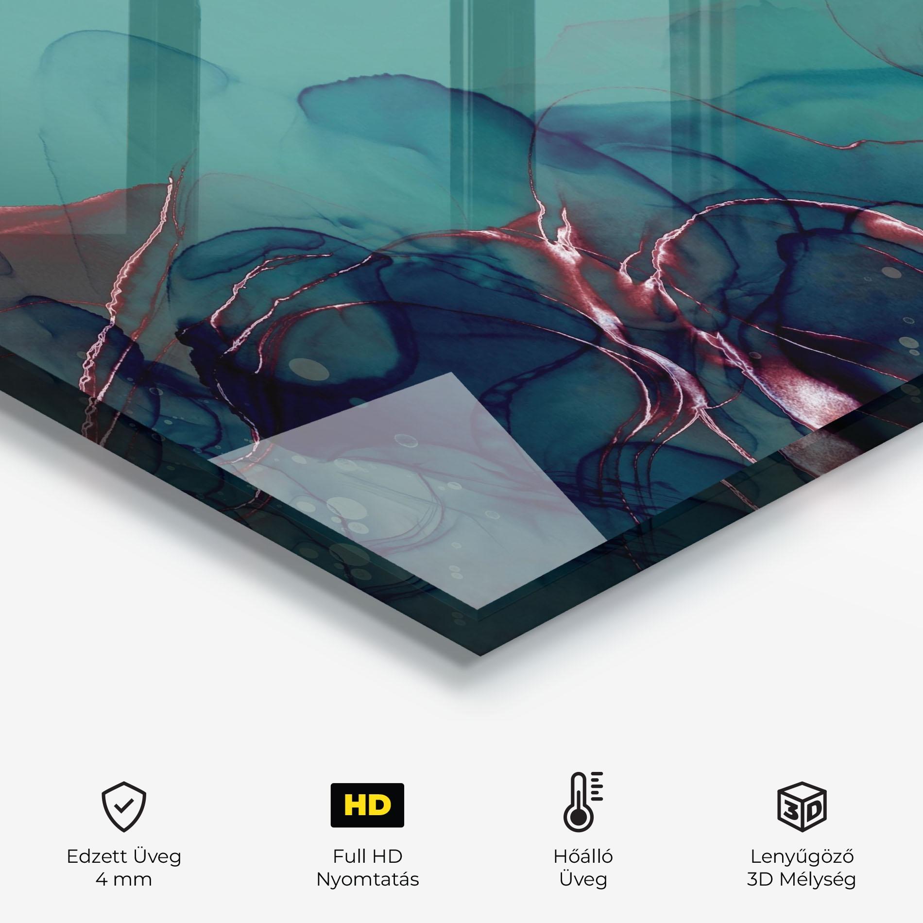 Konyhai üveg hátfal Darkish Abstract mockup 2