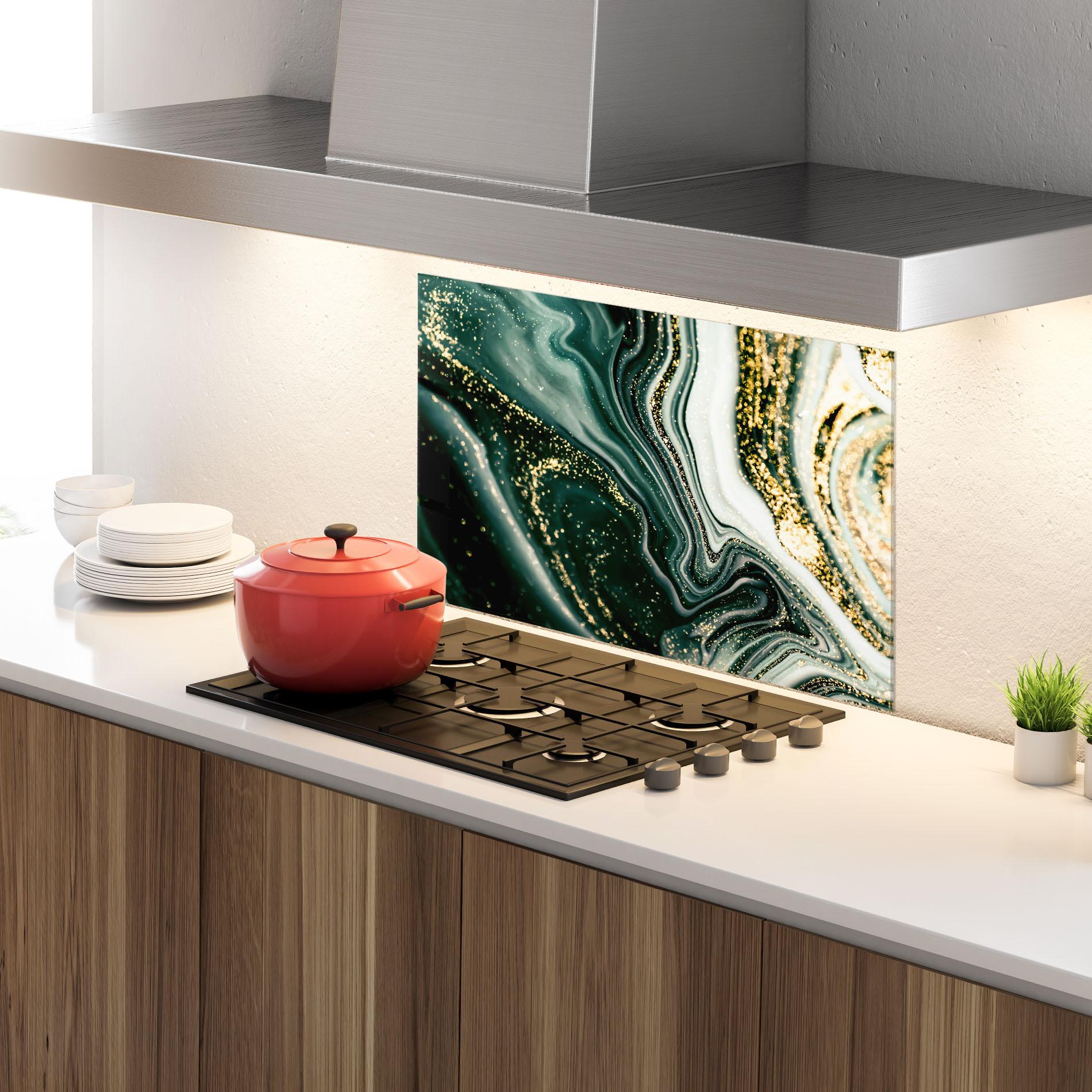 Konyhai üveg hátfal Abstract Shades mockup 4