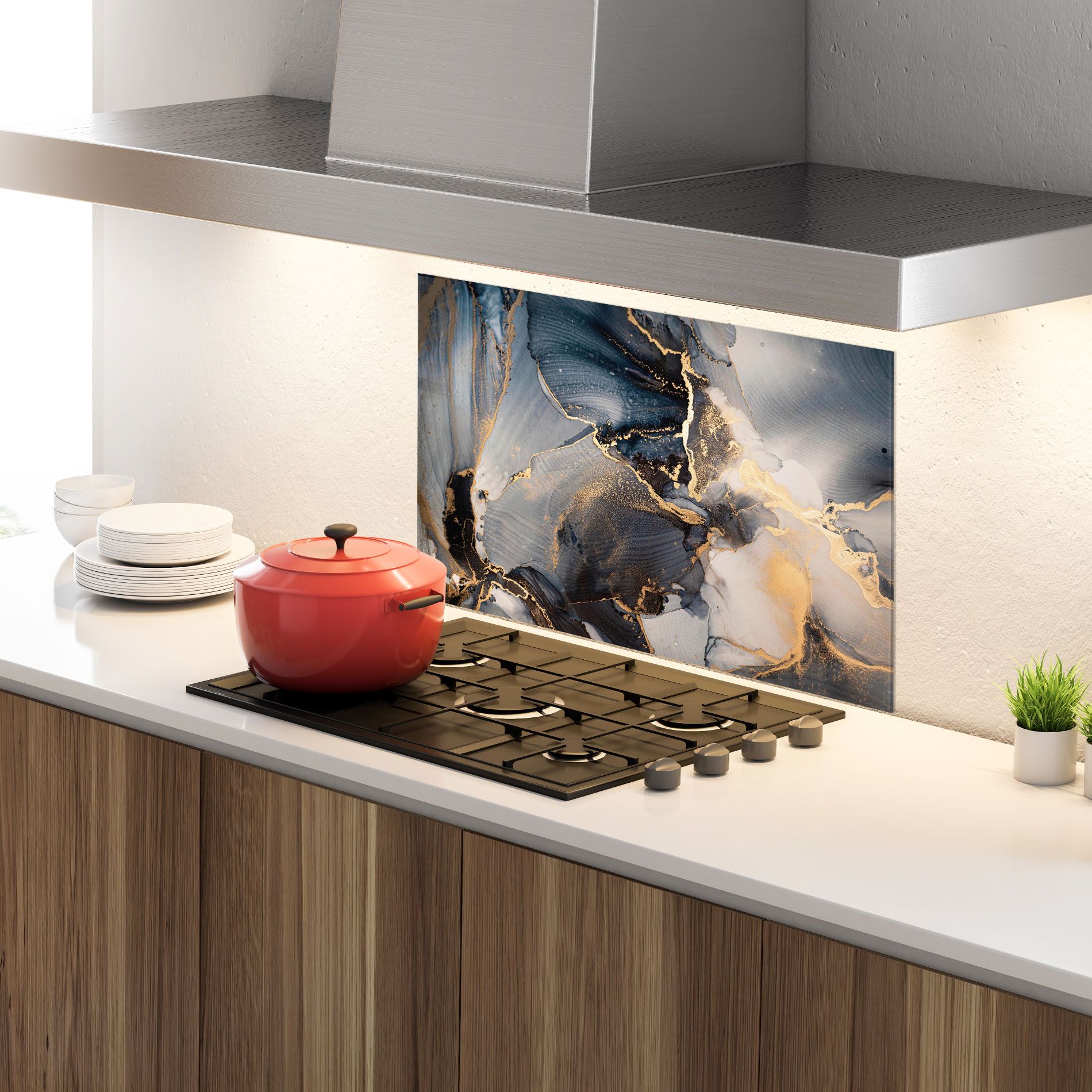 Golden Abstract Marble mockup 4