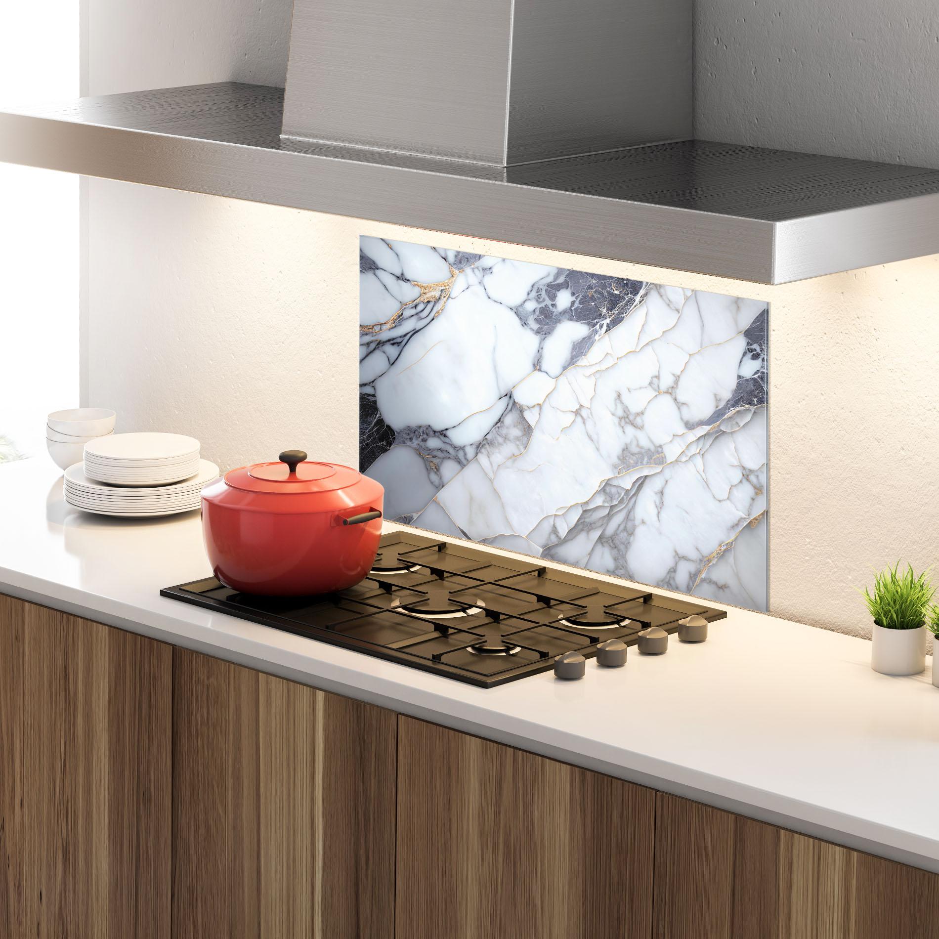 Konyhai üveg hátfal Marble Glass mockup 4