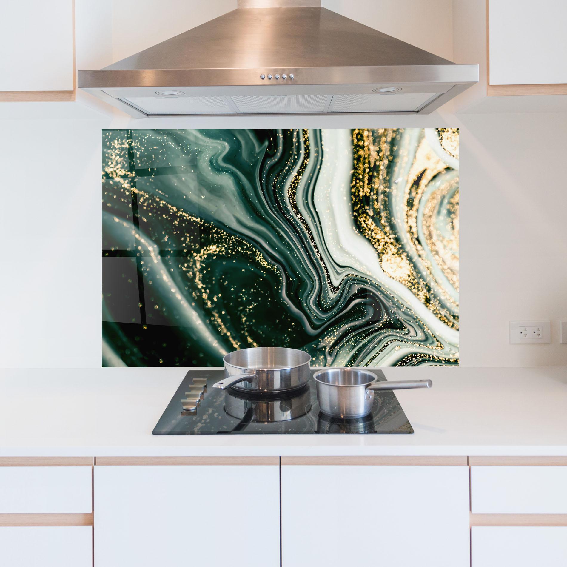 Konyhai üveg hátfal Abstract Shades mockup 5