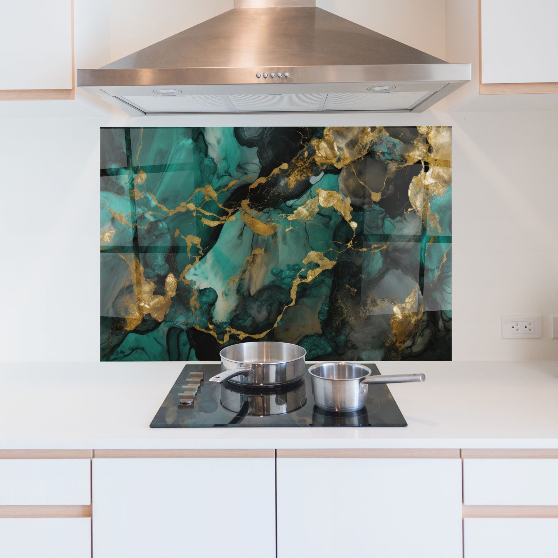 Dark Green Golden Marble mockup 5