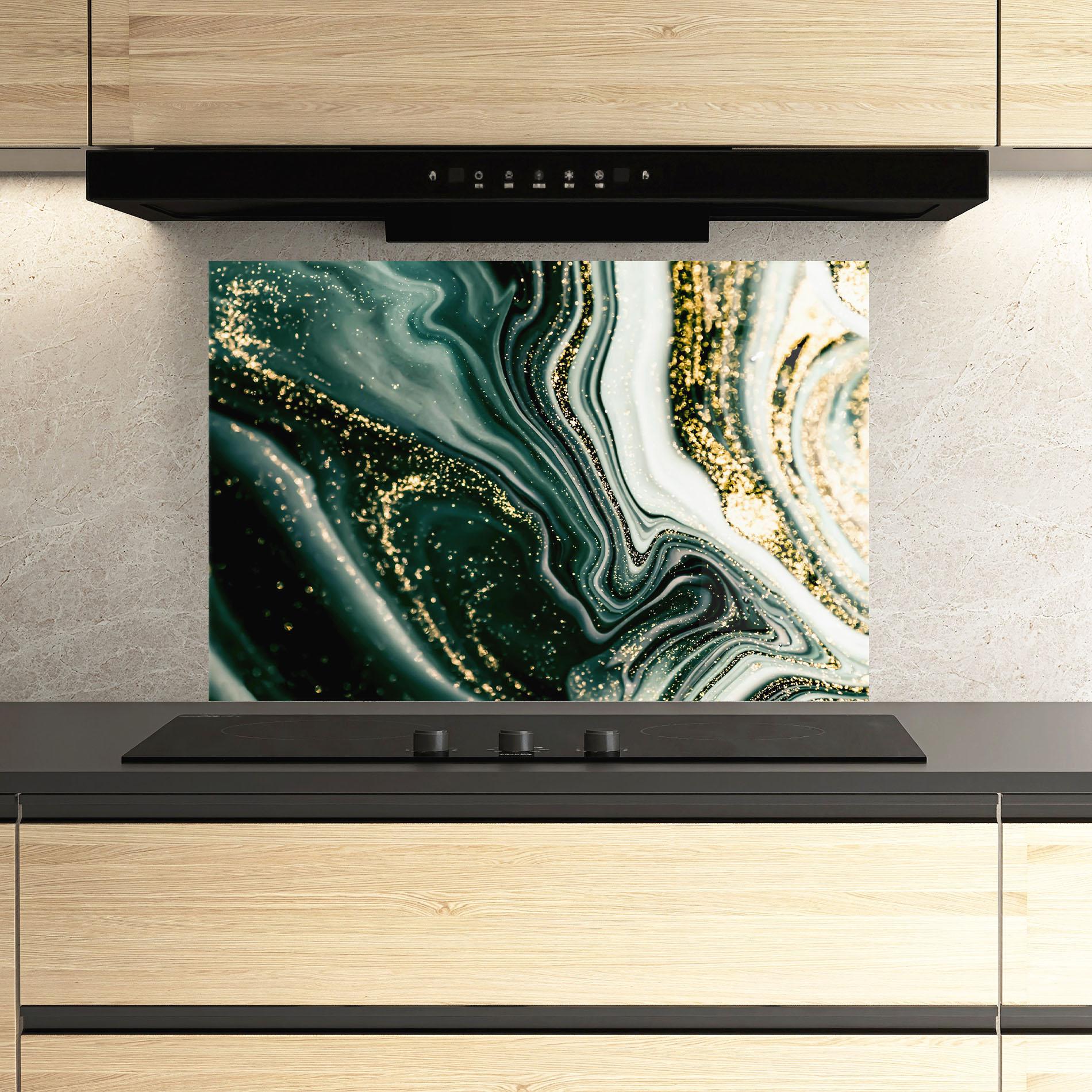 Konyhai üveg hátfal Abstract Shades mockup 3