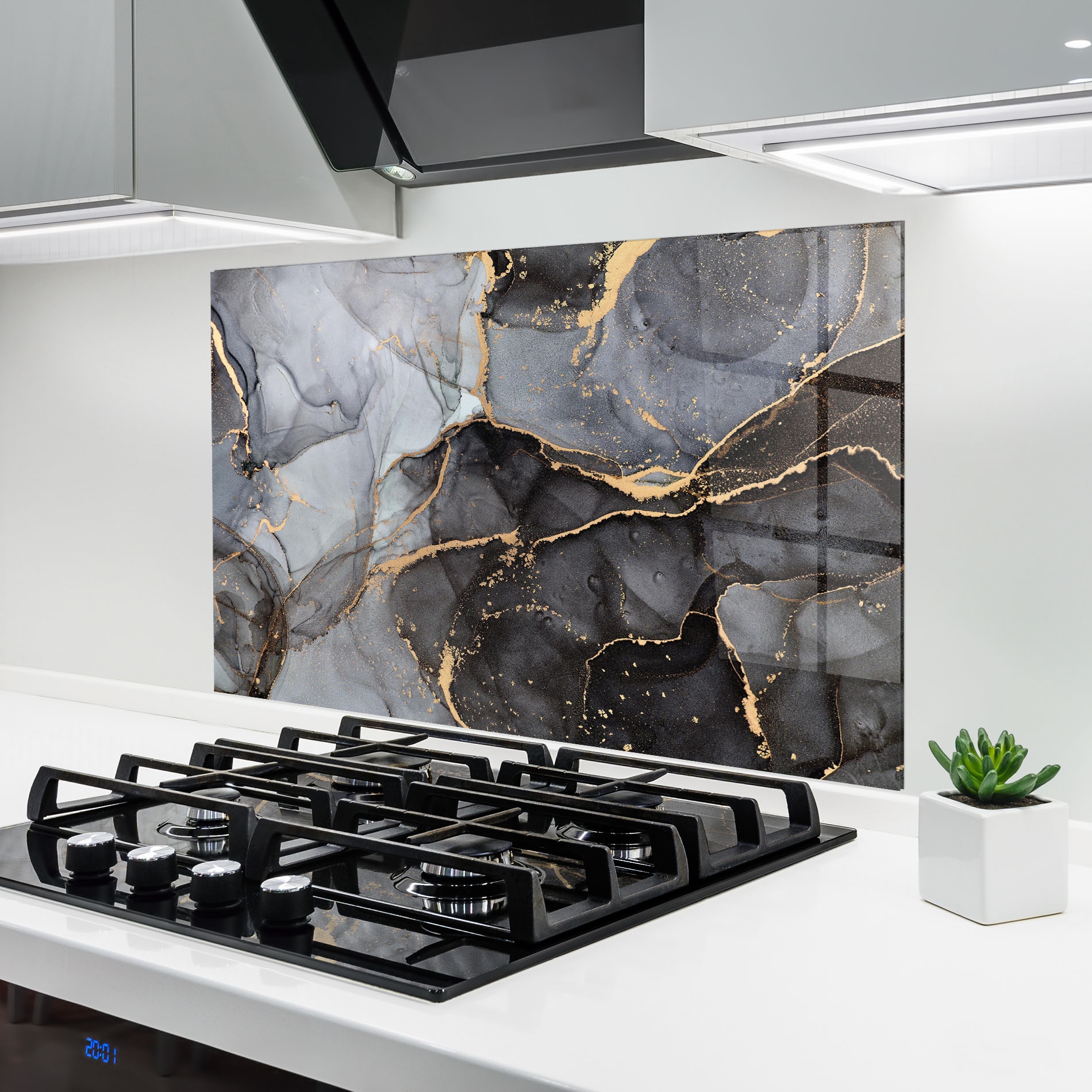 Konyhai üveg hátfal Abstract Marble absztrakt márványmintával