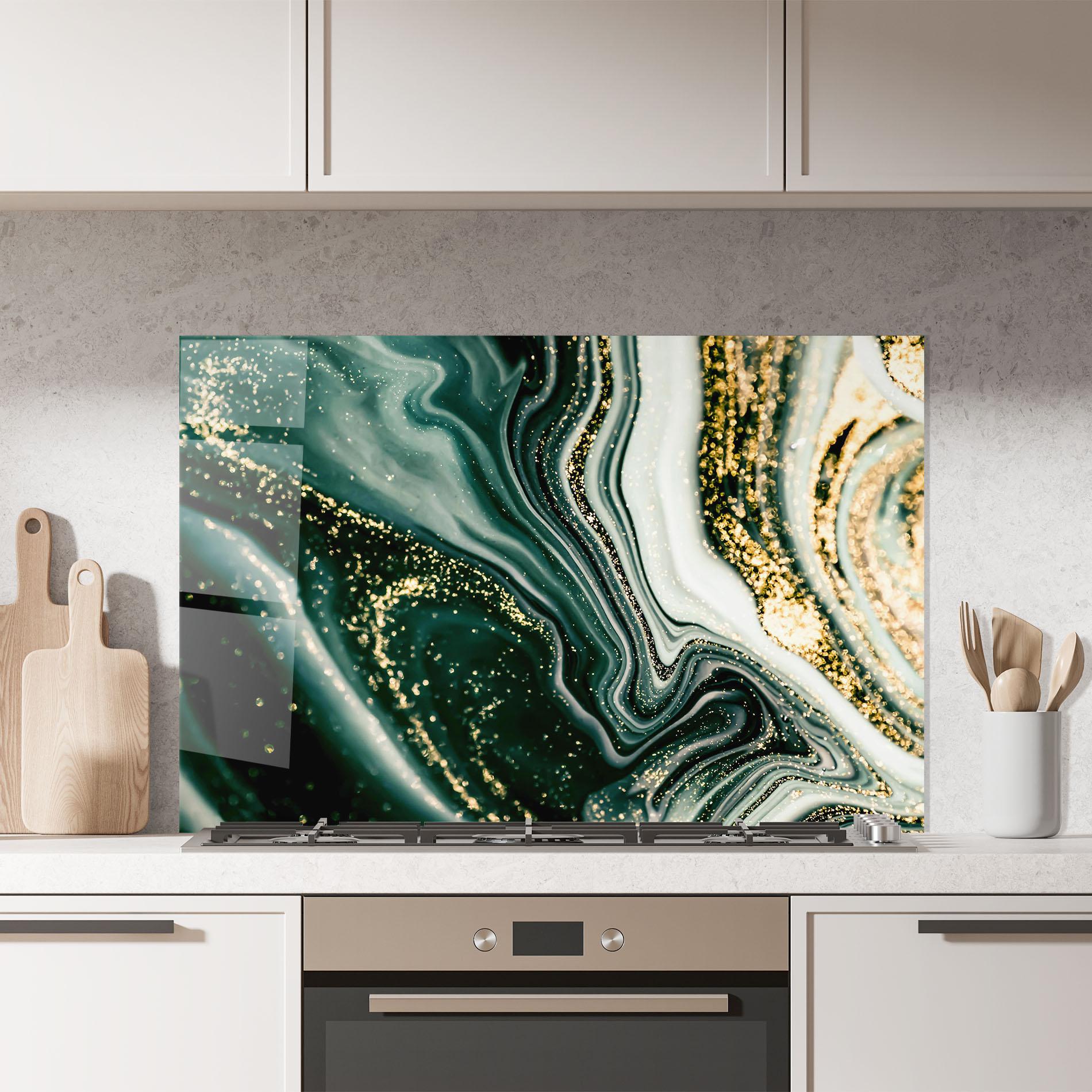 Konyhai üveg hátfal Abstract Shades mockup 7