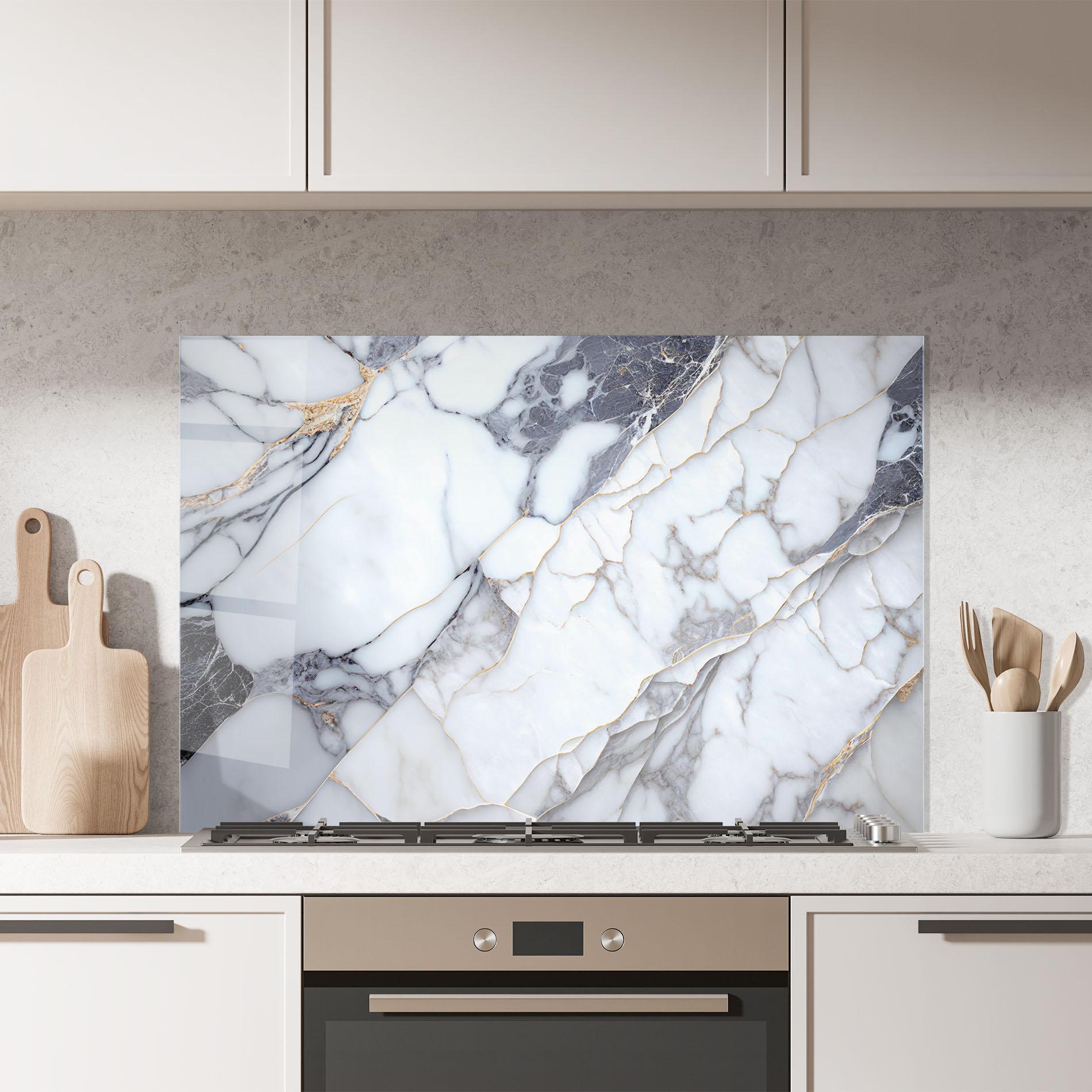 Konyhai üveg hátfal Marble Glass mockup 7