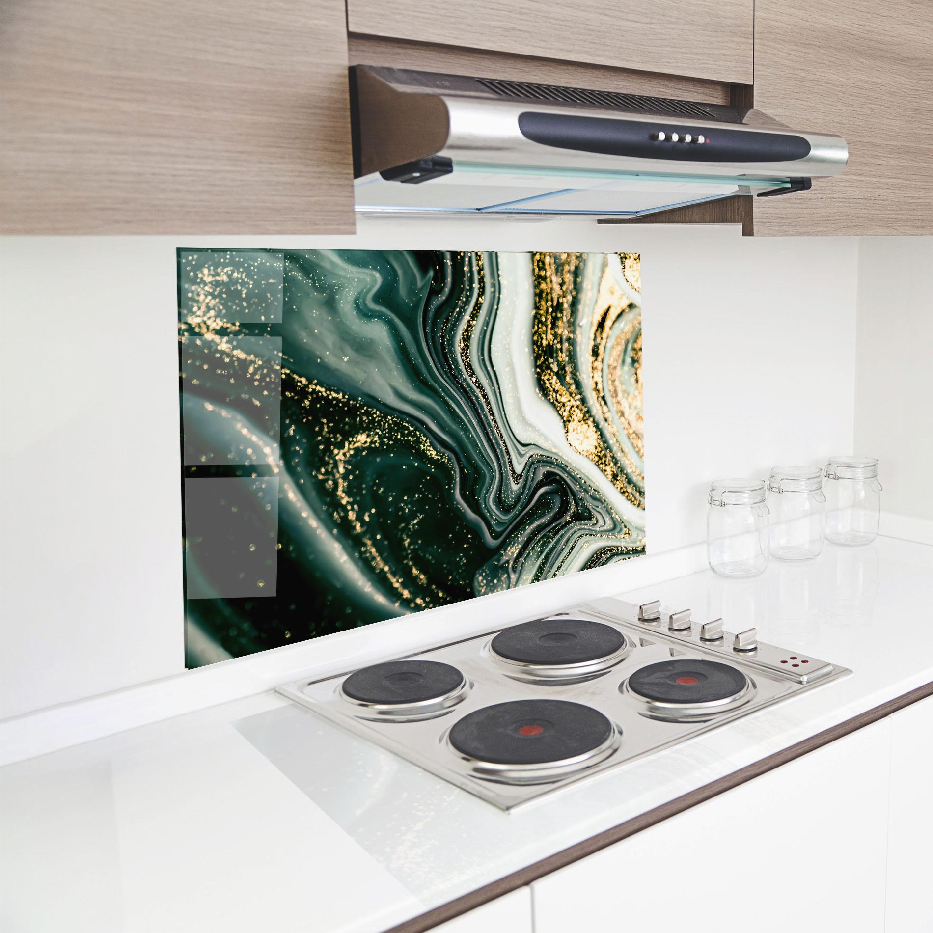 Konyhai üveg hátfal Abstract Shades mockup 8