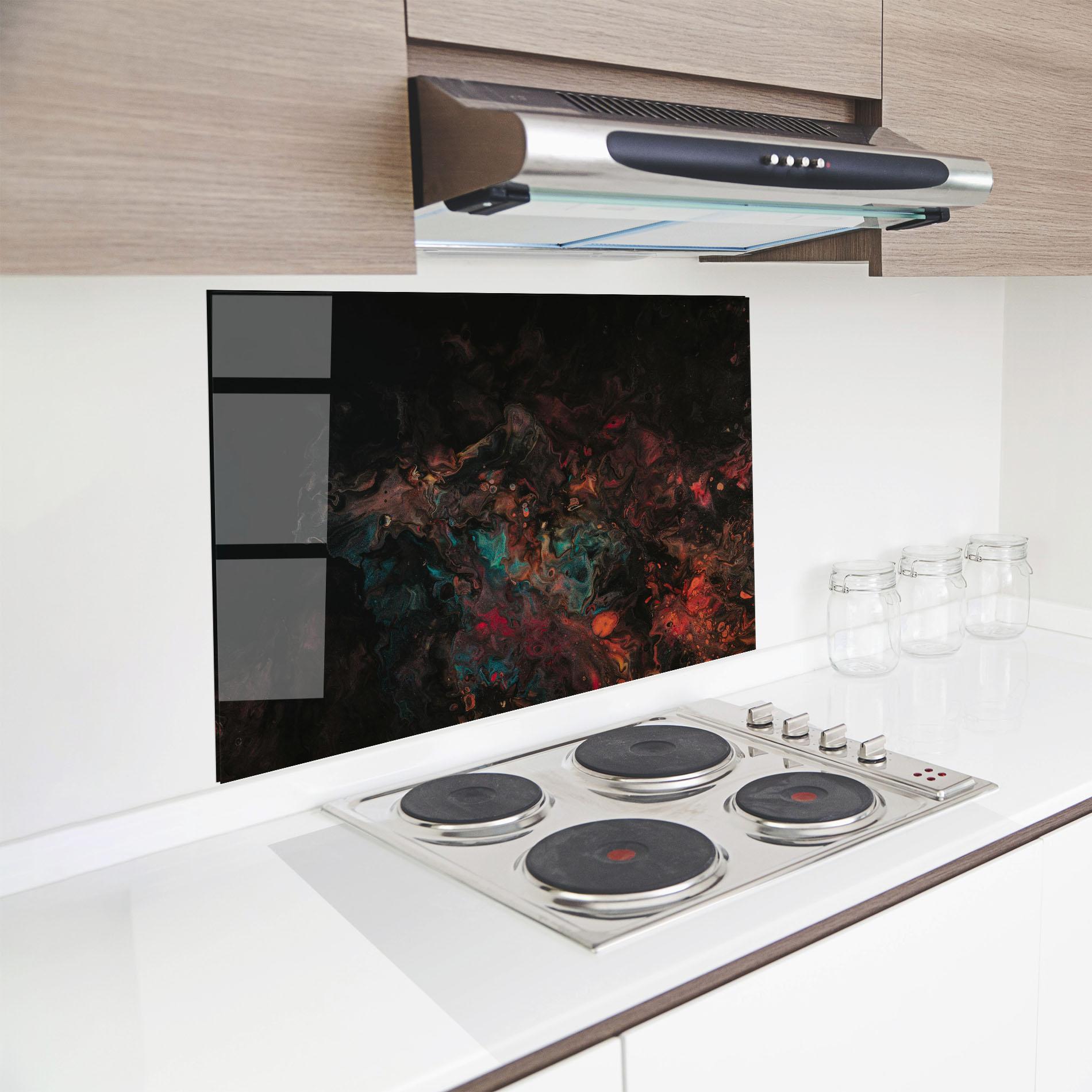 Konyhai üveg hátfal Dark Abstract mockup 8