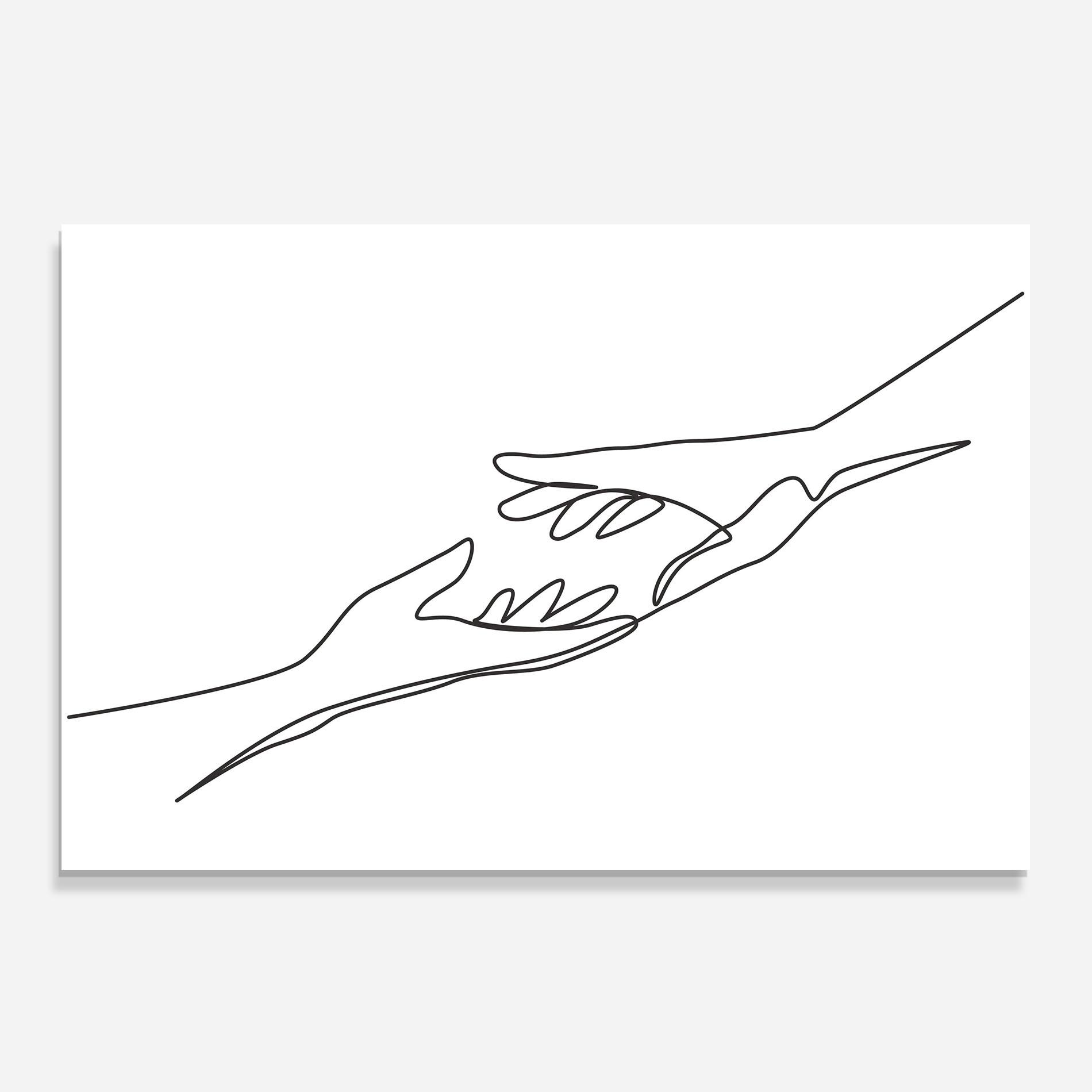 Konyhai üveg hátfal Hands Reaching mockup 0