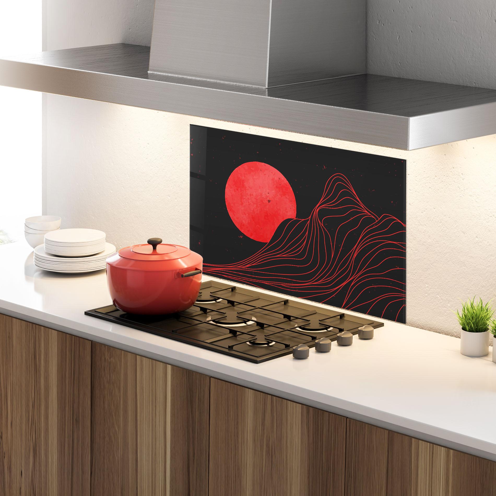 Konyhai üveg hátfal Bloody Moon mockup 4