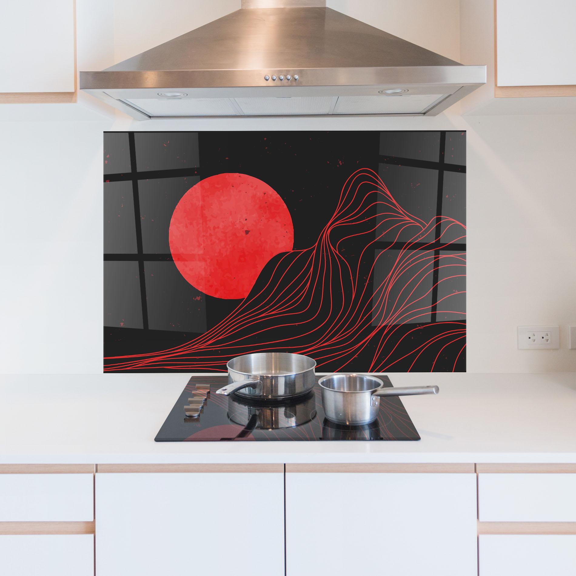 Konyhai üveg hátfal Bloody Moon mockup 5