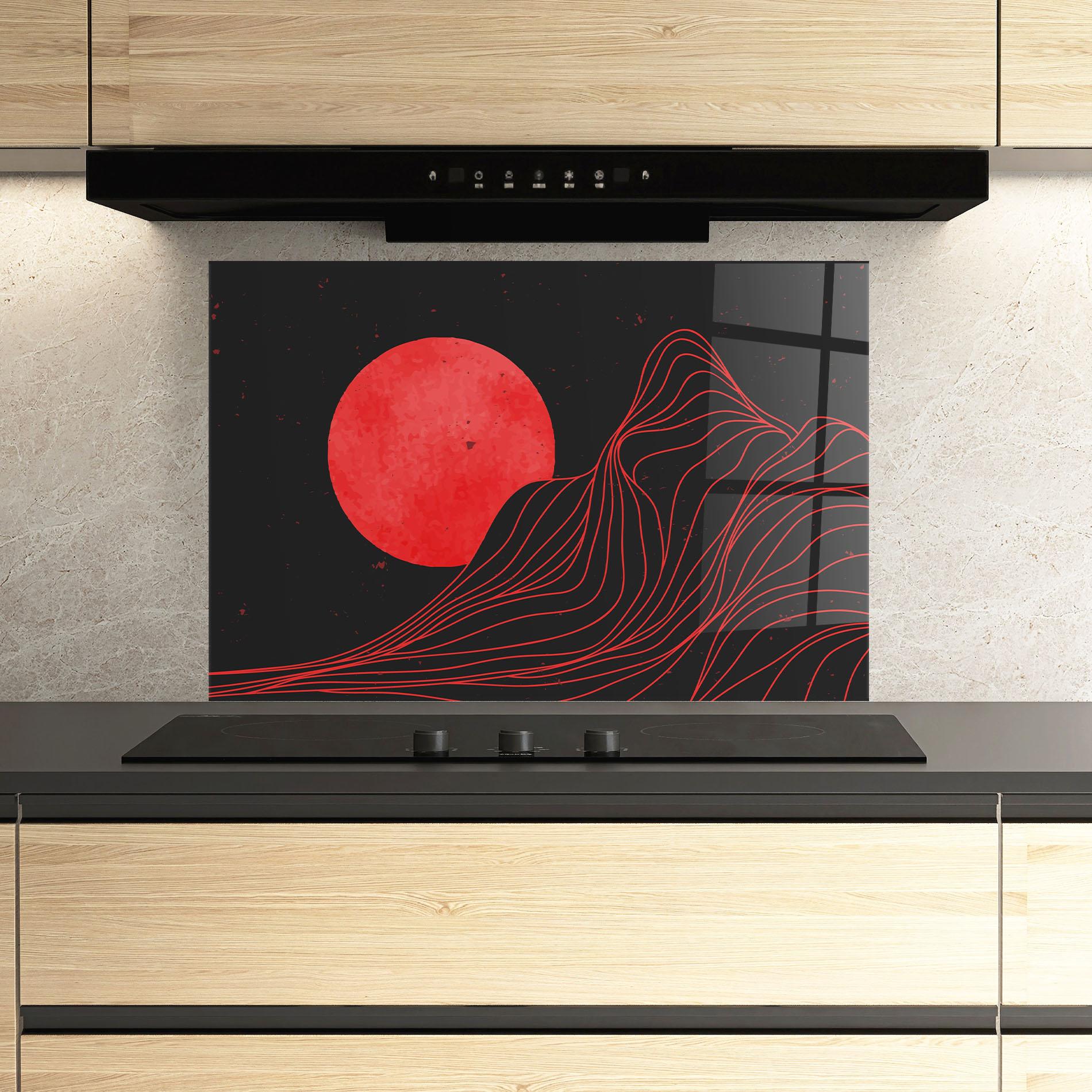 Konyhai üveg hátfal Bloody Moon mockup 3