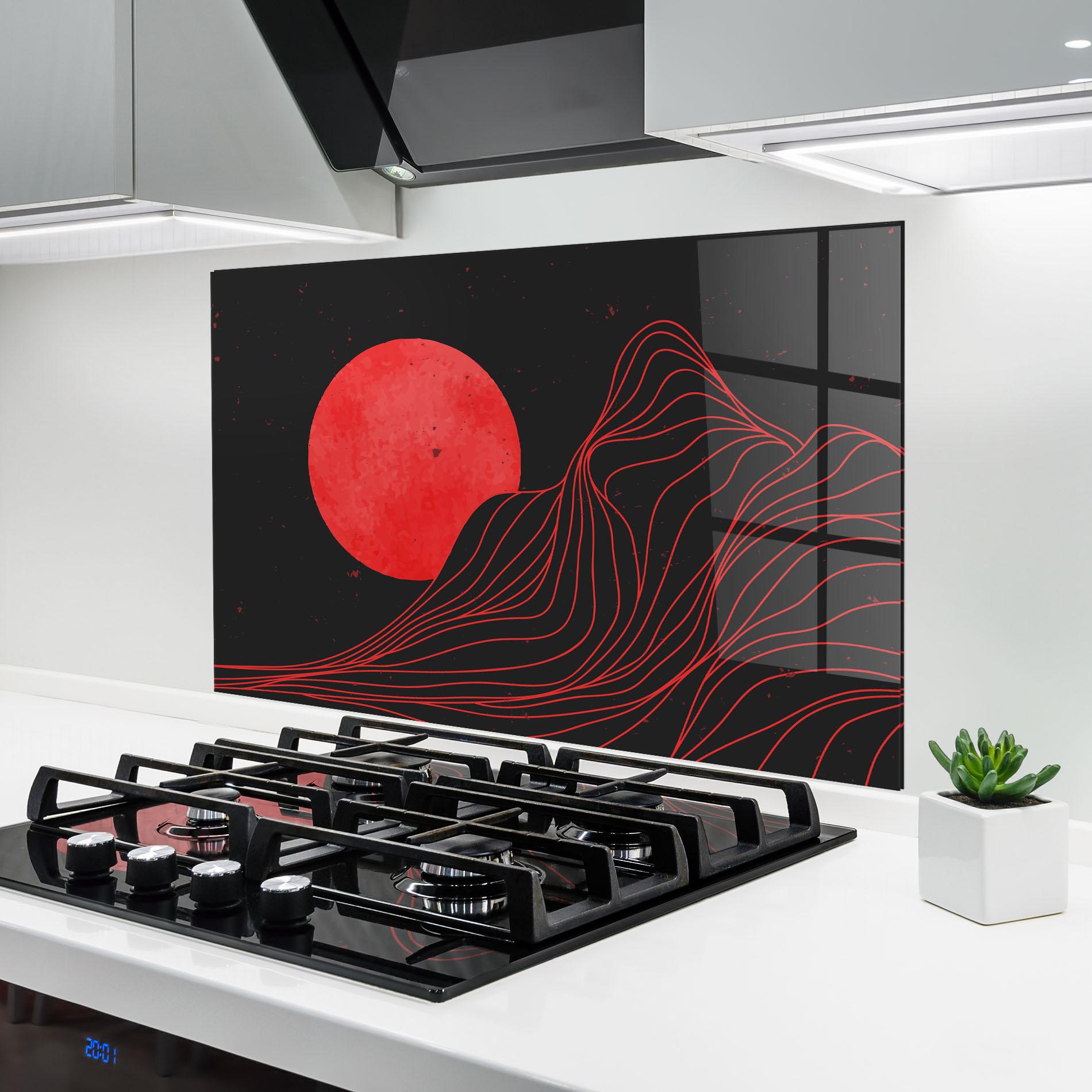 Konyhai üveg hátfal Bloody Moon mockup 6