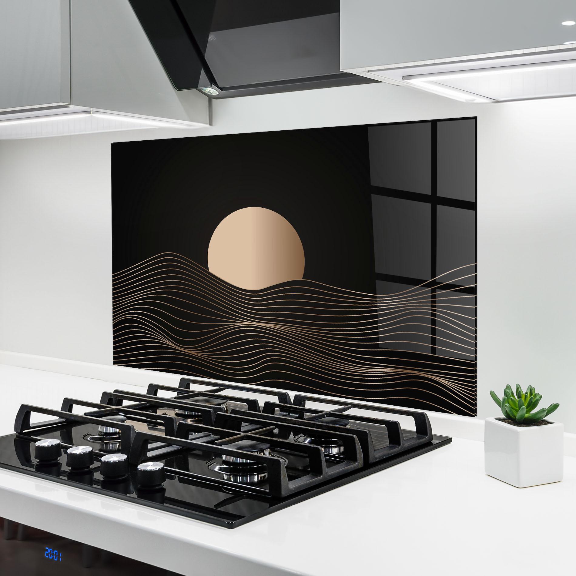 Konyhai üveg hátfal Cream Moon mockup 6