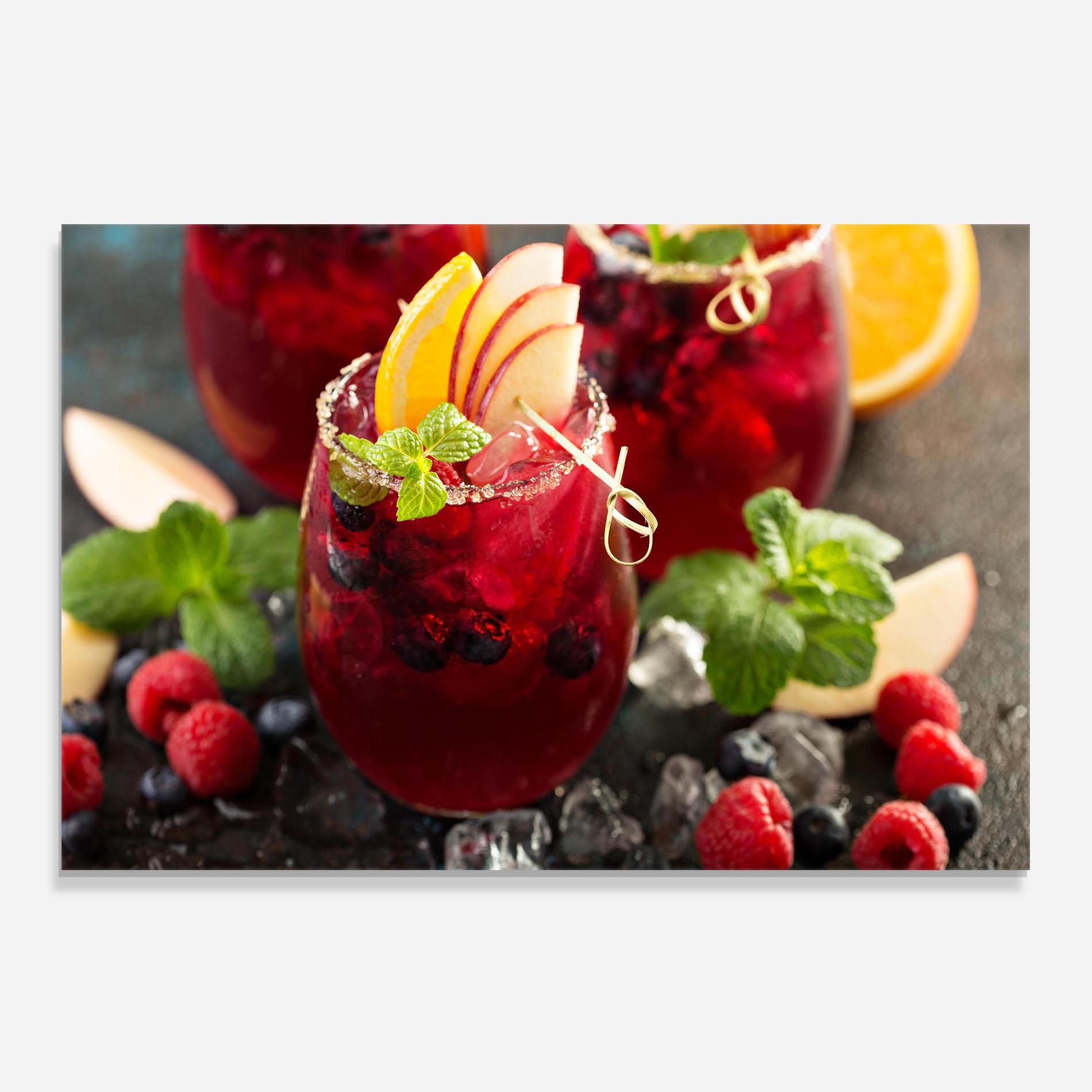 Konyhai üveg hátfal Berry Drink mockup 0