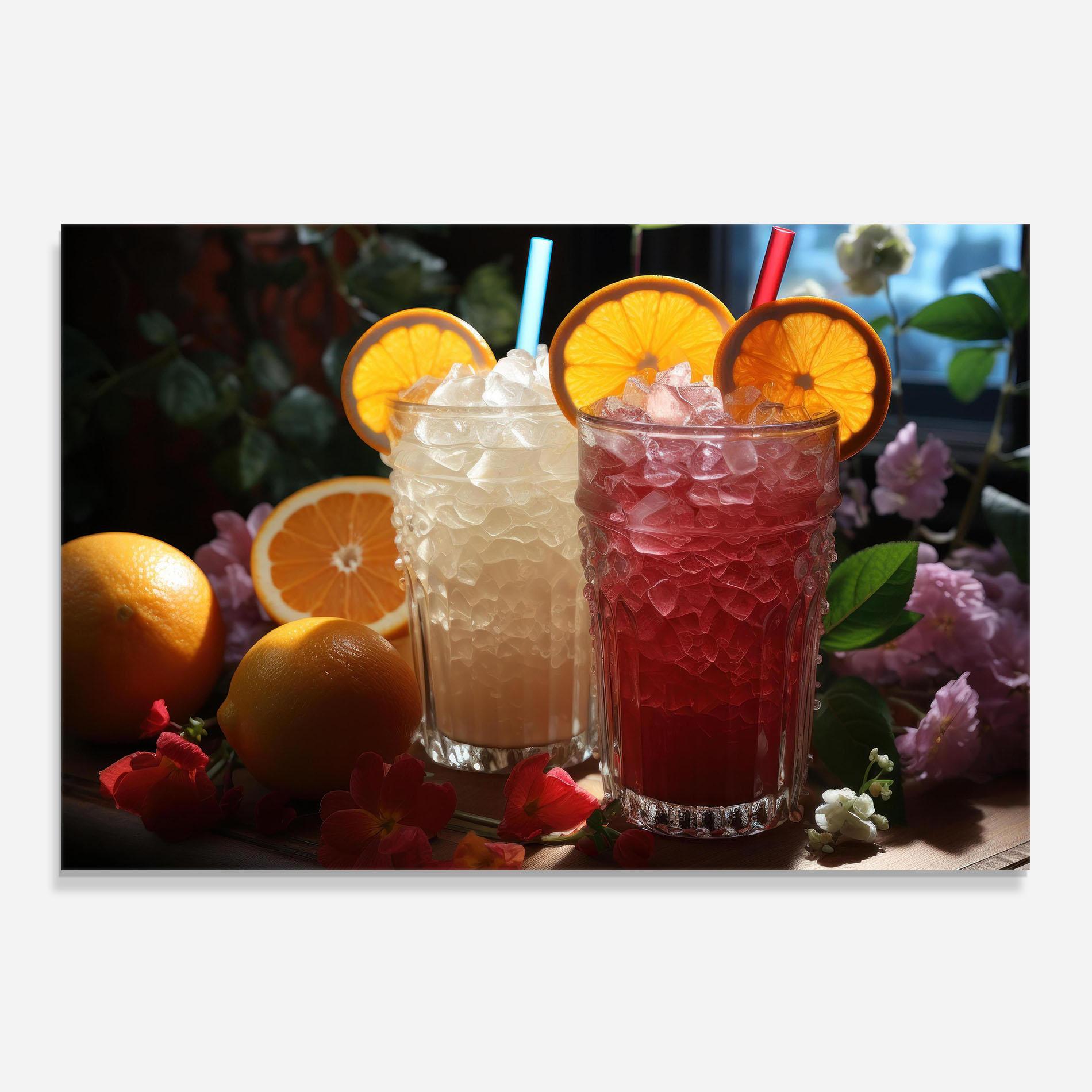 Konyhai üveg hátfal Citrus Smoothie Drink mockup 0