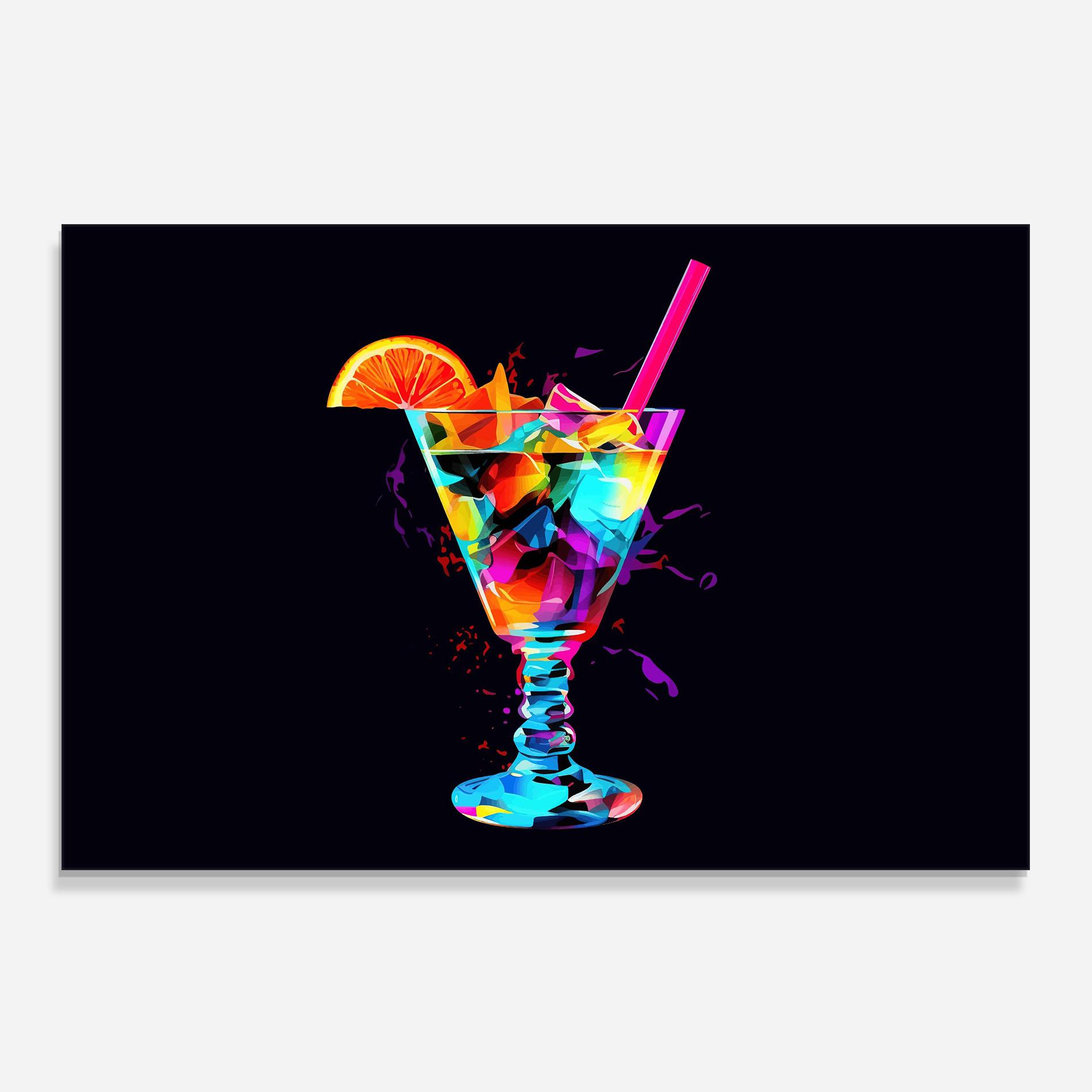 Konyhai üveg hátfal Colorful Cocktail mockup 0