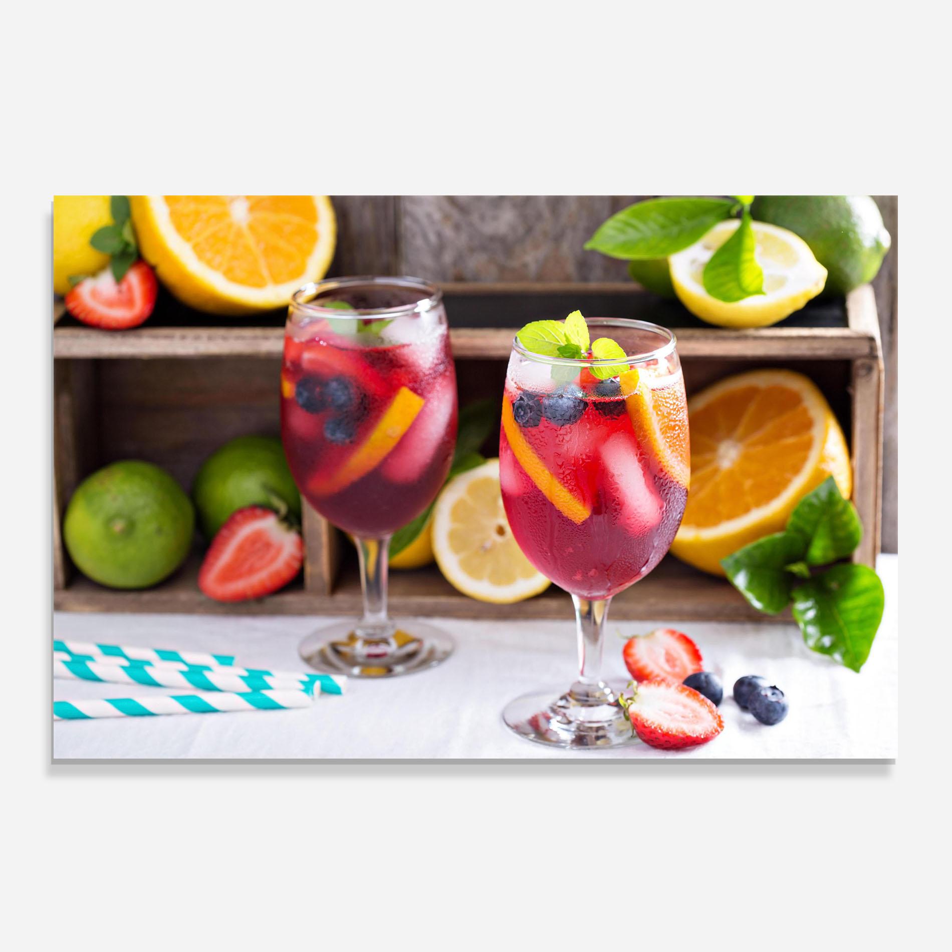 Konyhai üveg hátfal Colorful Summer Drink mockup 0